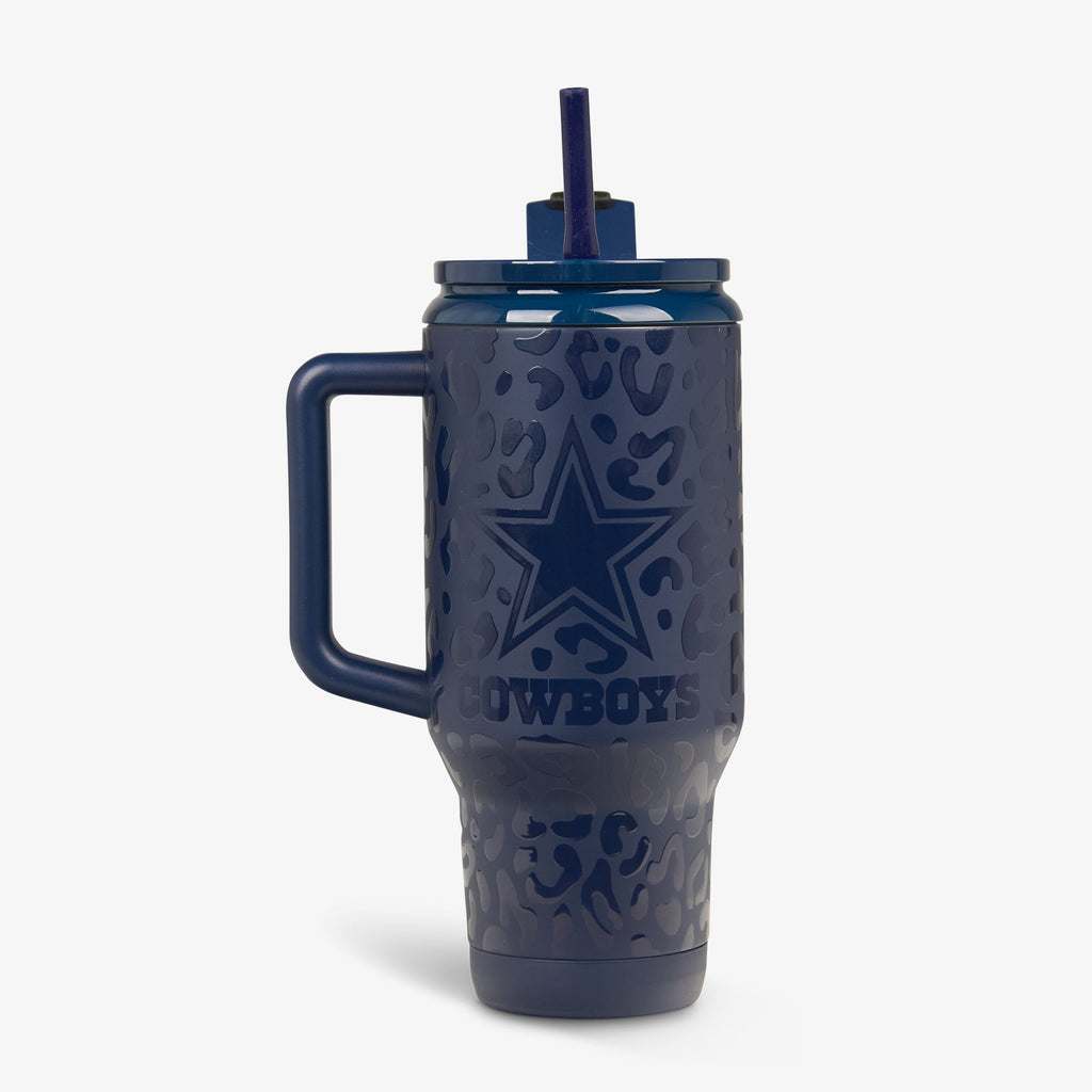 NFL 32 Oz Leopard Flip ‘n’ Sip Travel Mug N1 - Cowboys - Product View