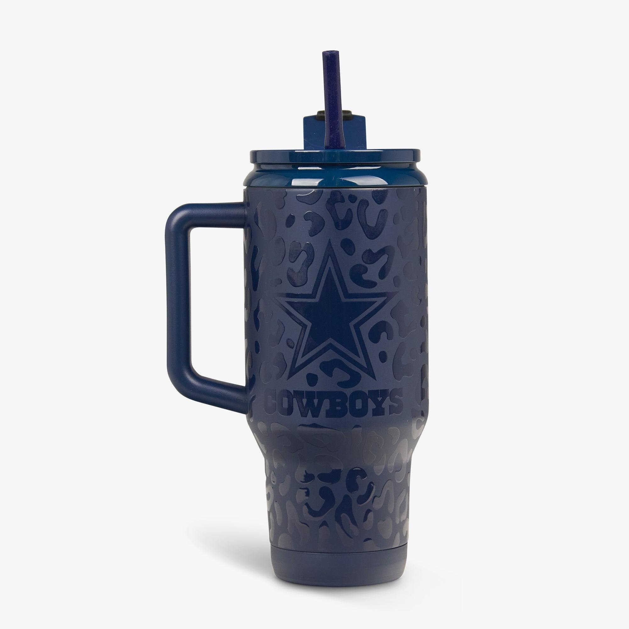 NFL 32 Oz Leopard Flip ‘n’ Sip Travel Mug N1 - Cowboys - Product View