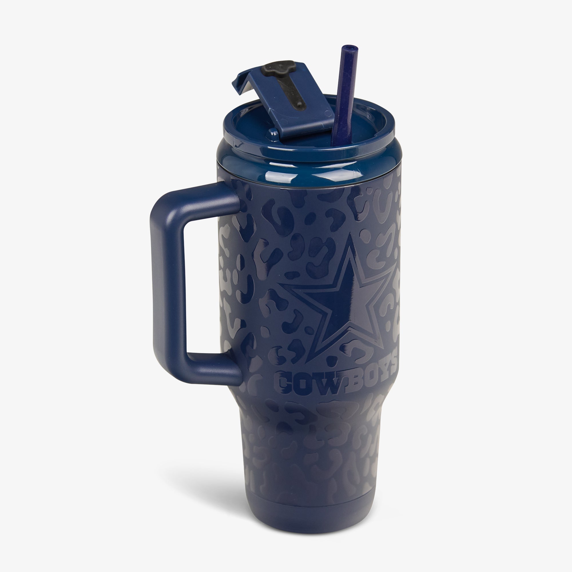 NFL 32 Oz Leopard Flip ‘n’ Sip Travel Mug N1 - Cowboys - Product View