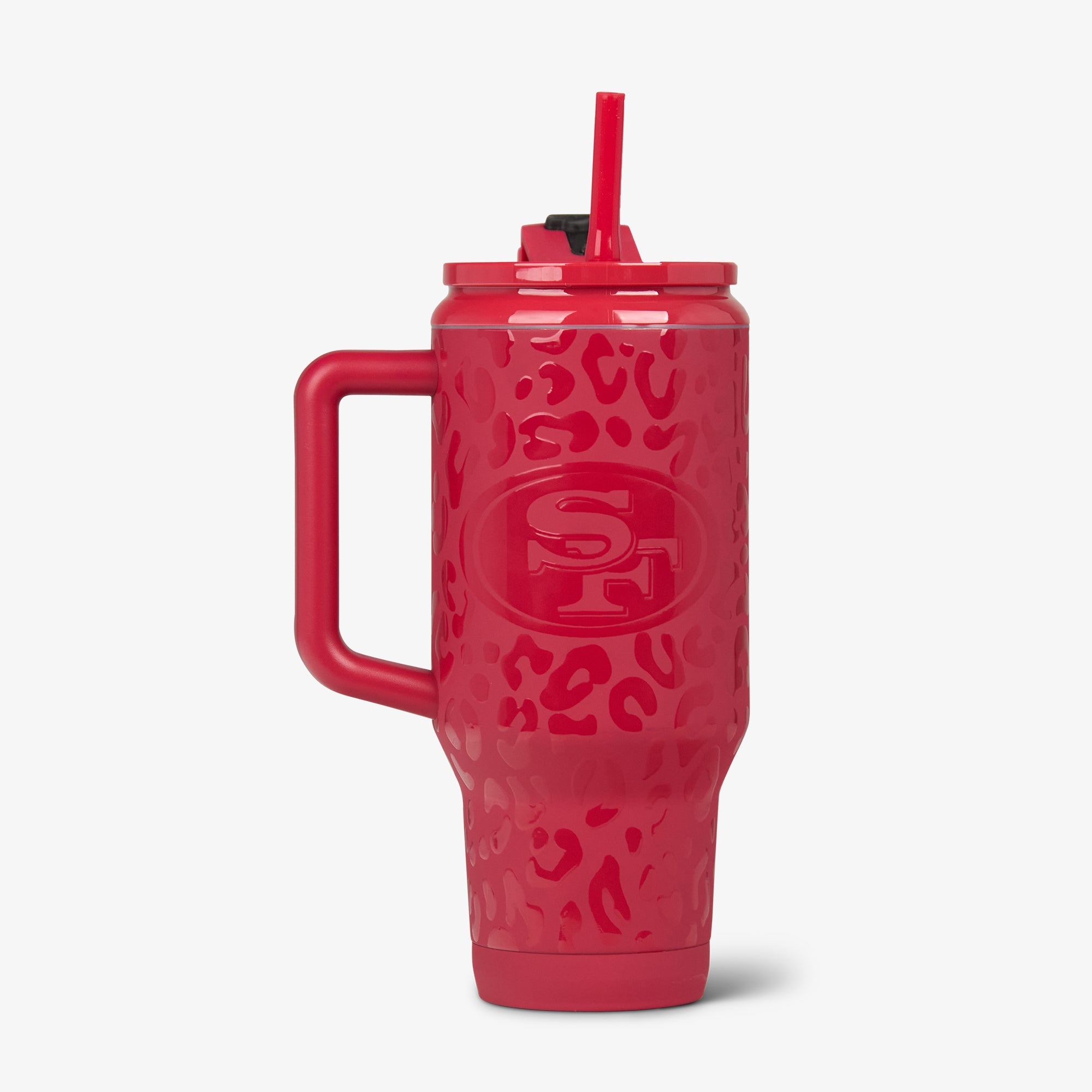 NFL 32 Oz Leopard Flip ‘n’ Sip Travel Mug N1 - 49ers - Product View