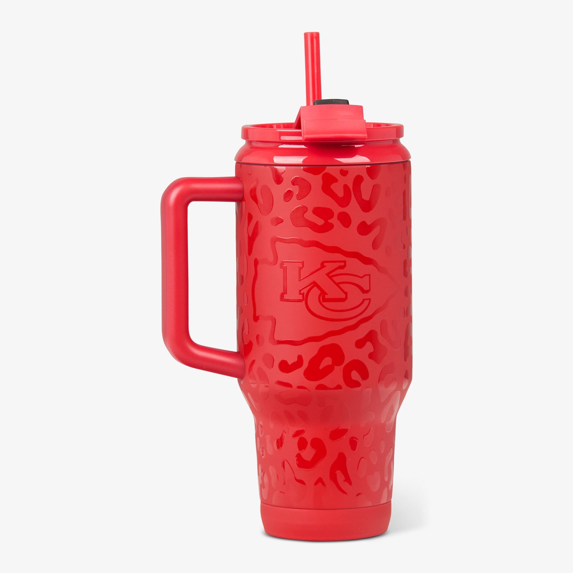 NFL 32 Oz Leopard Flip ‘n’ Sip Travel Mug N1 - Chiefs - Product View