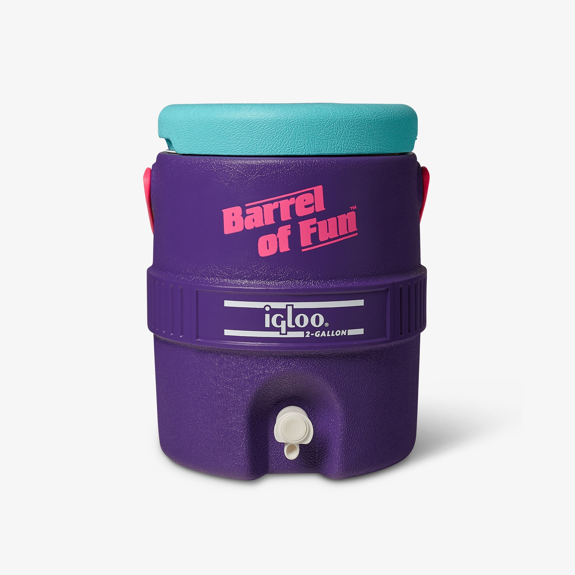 Retro Barrel of Fun 2 Gallon Jug O4 - Purple - Front View