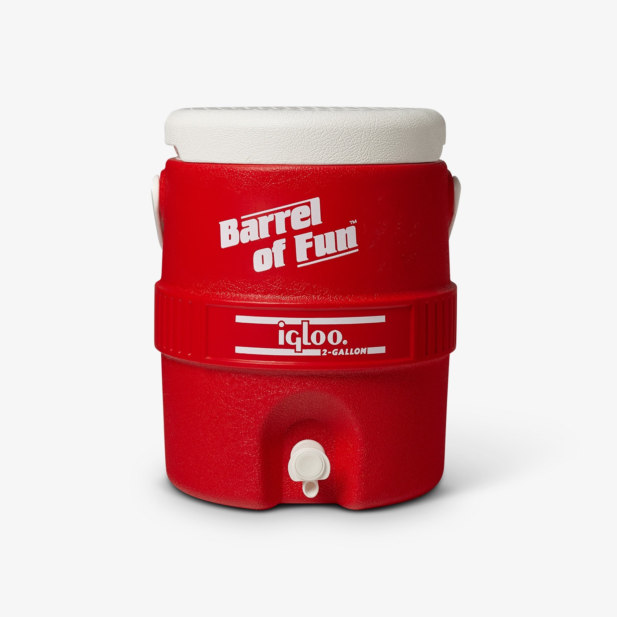 Retro Barrel of Fun 2 Gallon Jug O4 - Red - Product View
