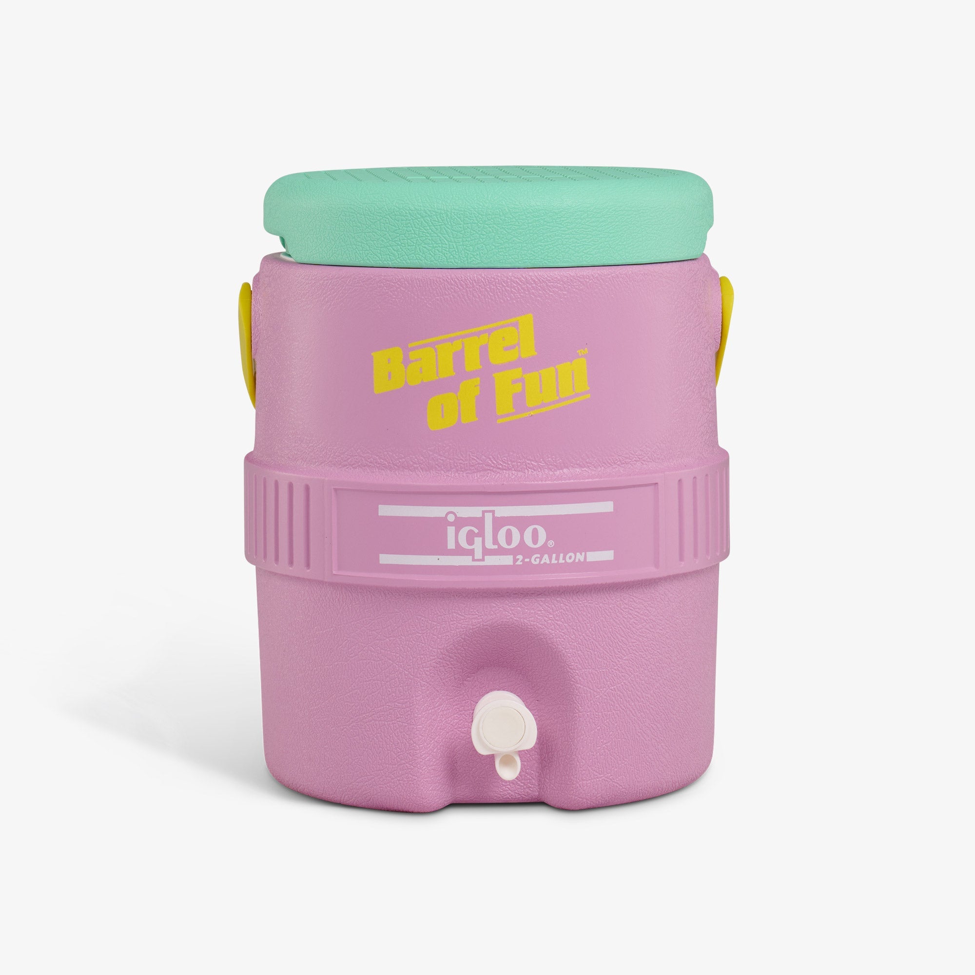 Retro Barrel of Fun 2 Gallon Jug O4 - Tea Rose - Front View