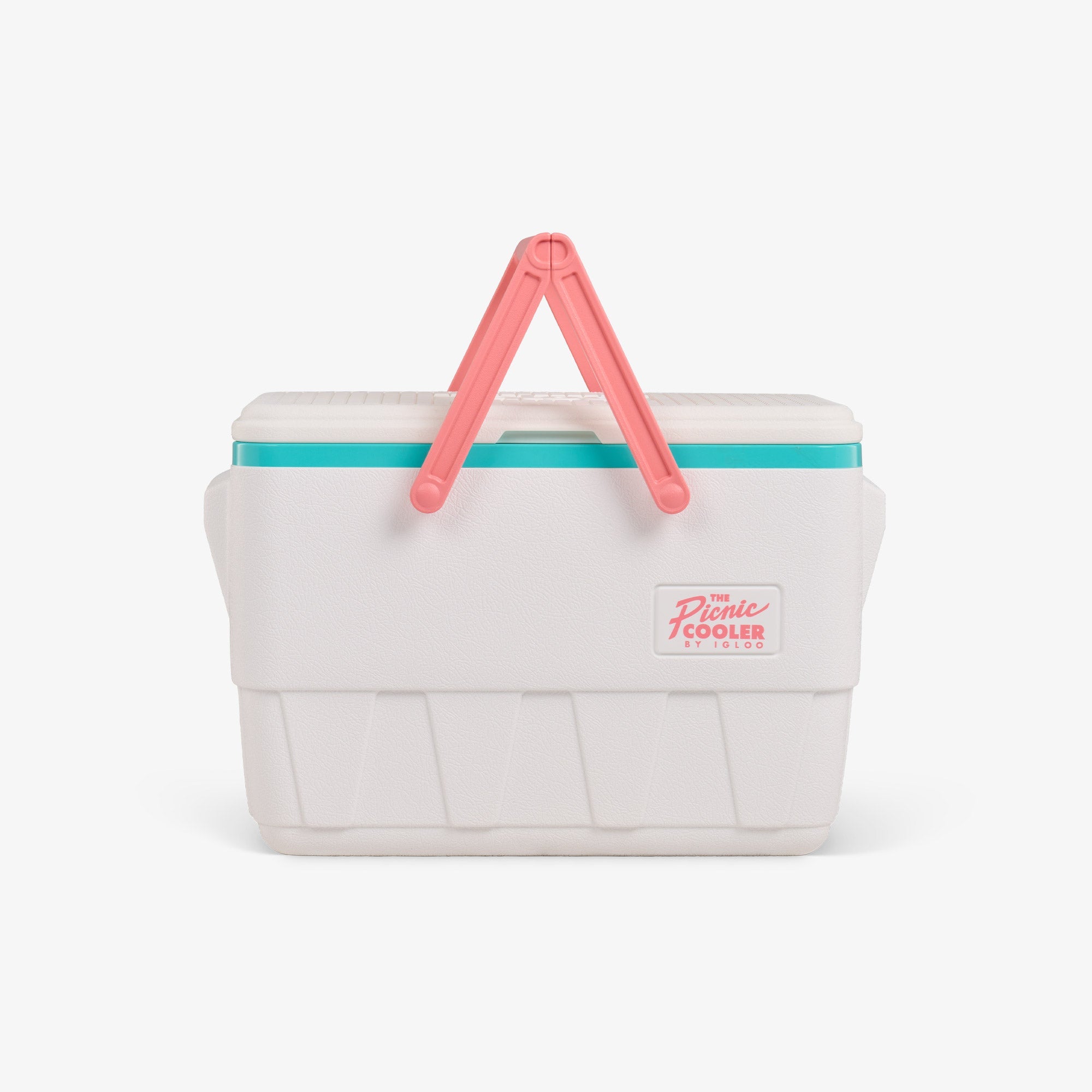 Retro Picnic Basket 25 Qt Cooler T9 - White - Strap View