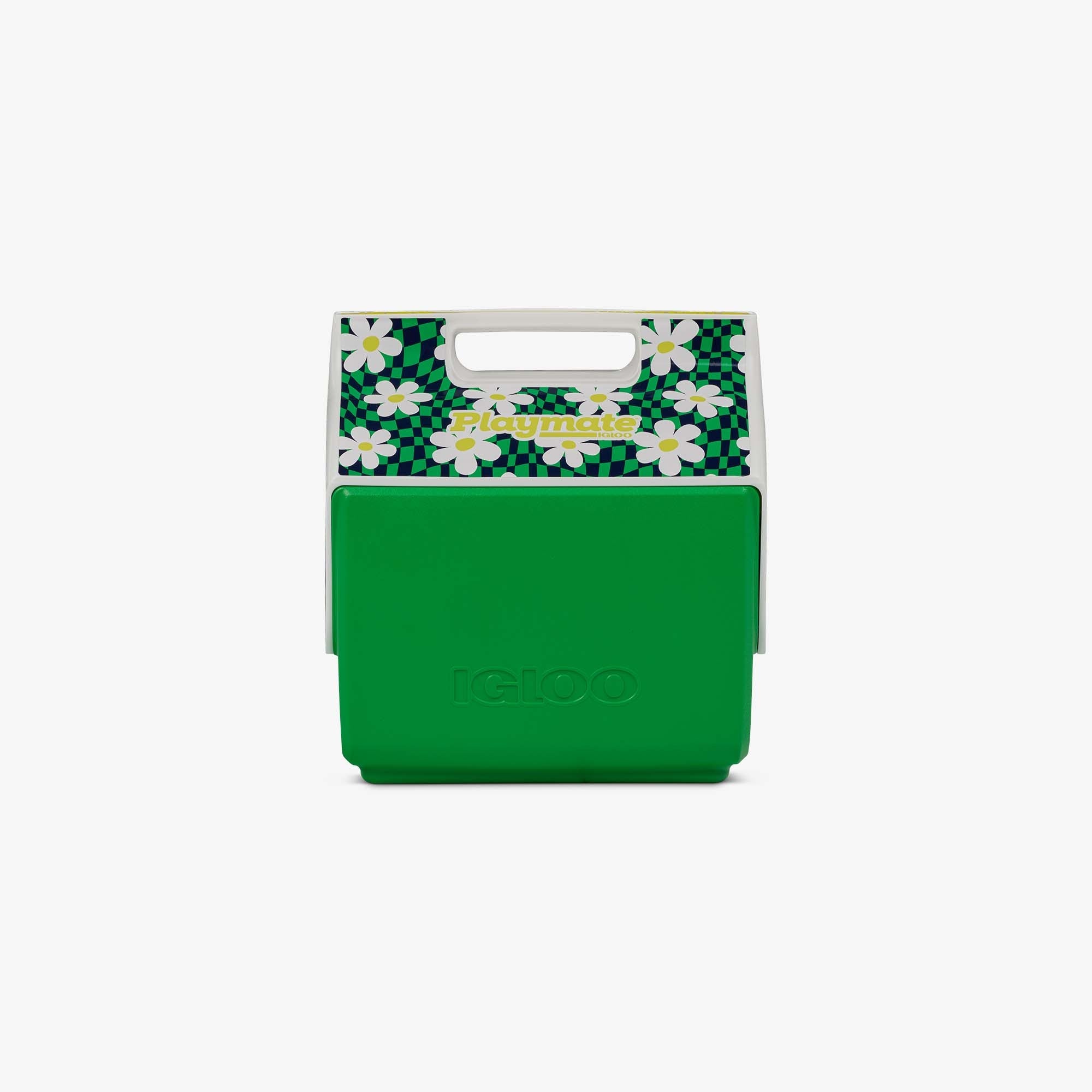 Retro Little Playmate 7 Qt Cooler M1 - Psychedelic Daisy - Front View