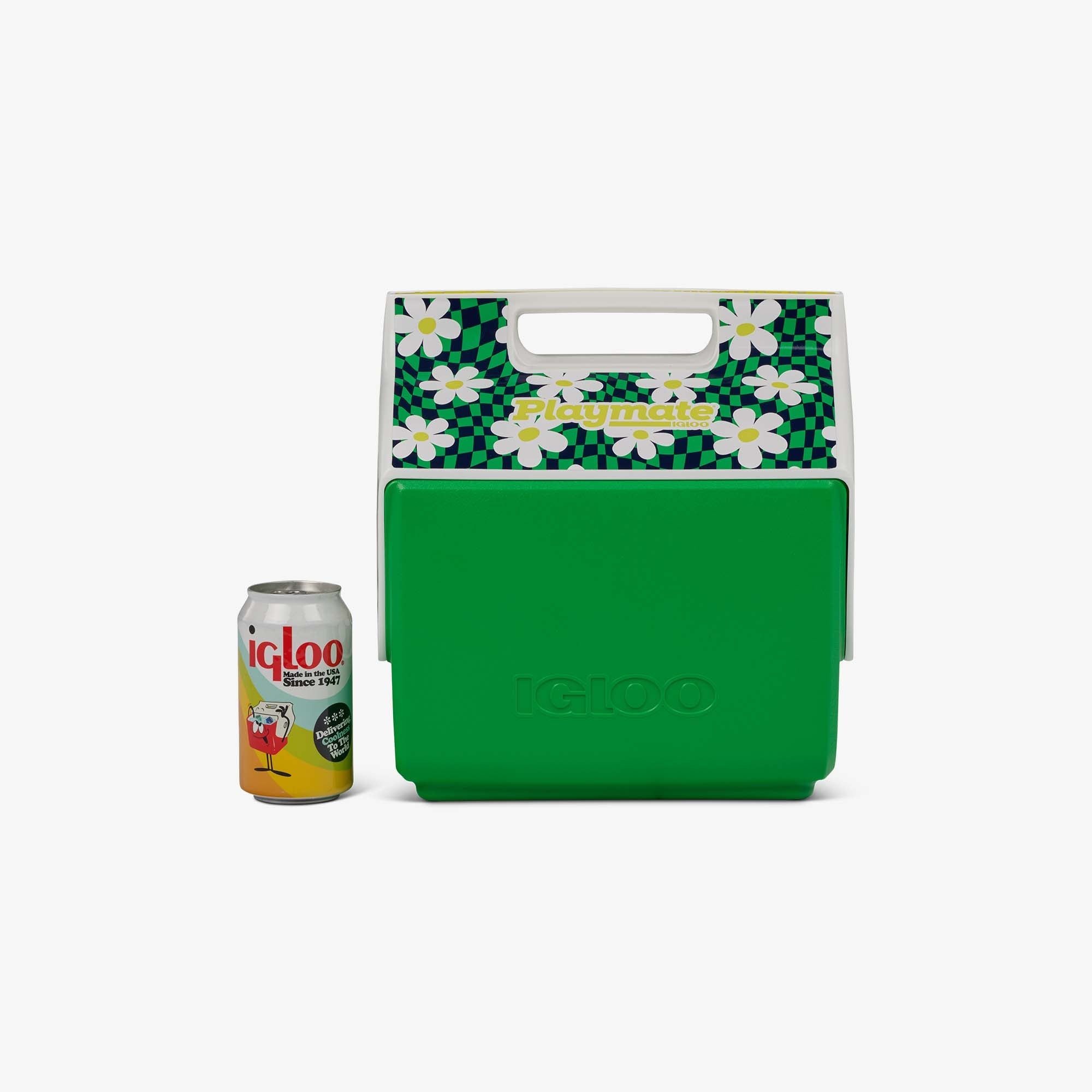 Retro Little Playmate 7 Qt Cooler M1 - Psychedelic Daisy - Size View