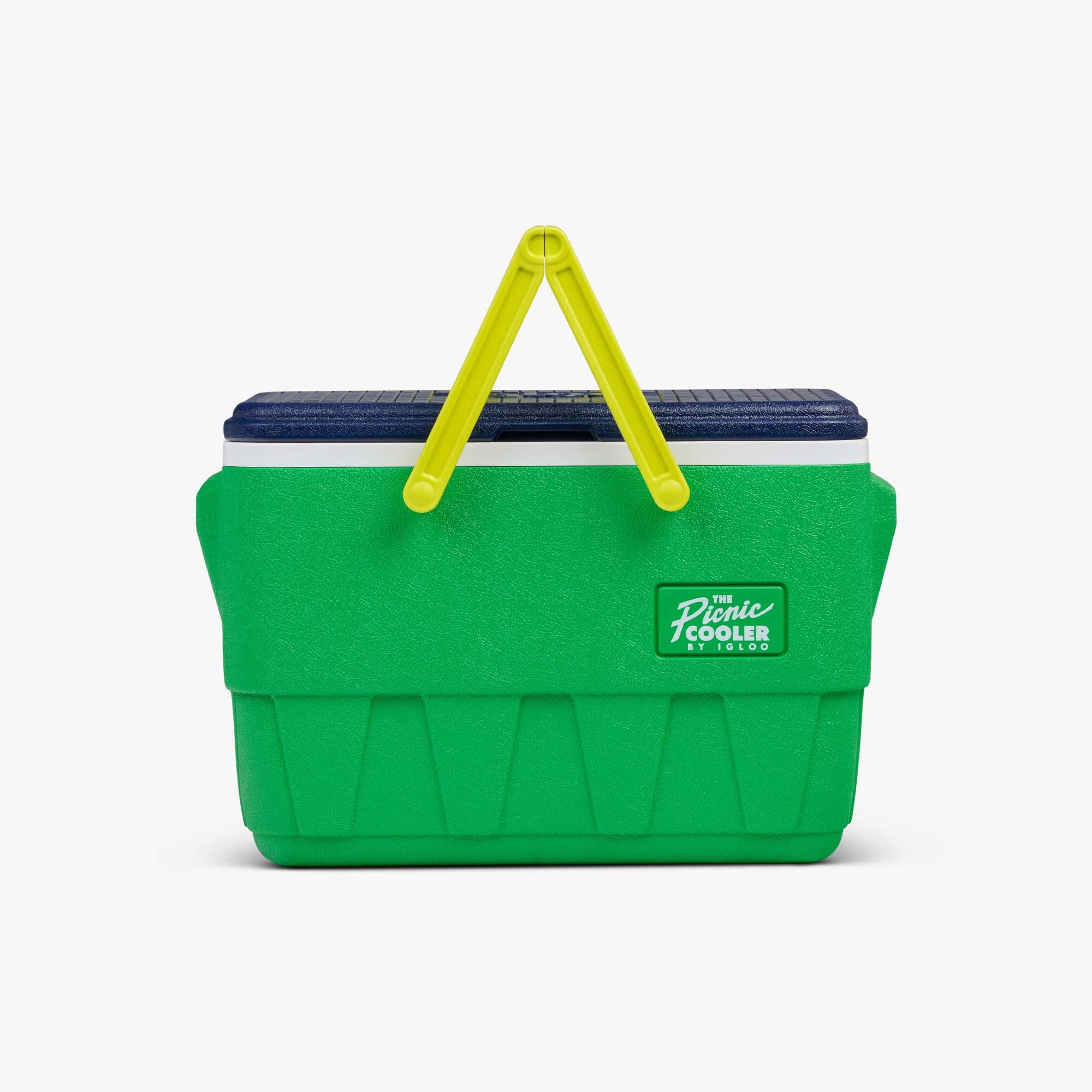 Retro Picnic Basket 25 Qt Cooler T9 - Whistle Green - Front View