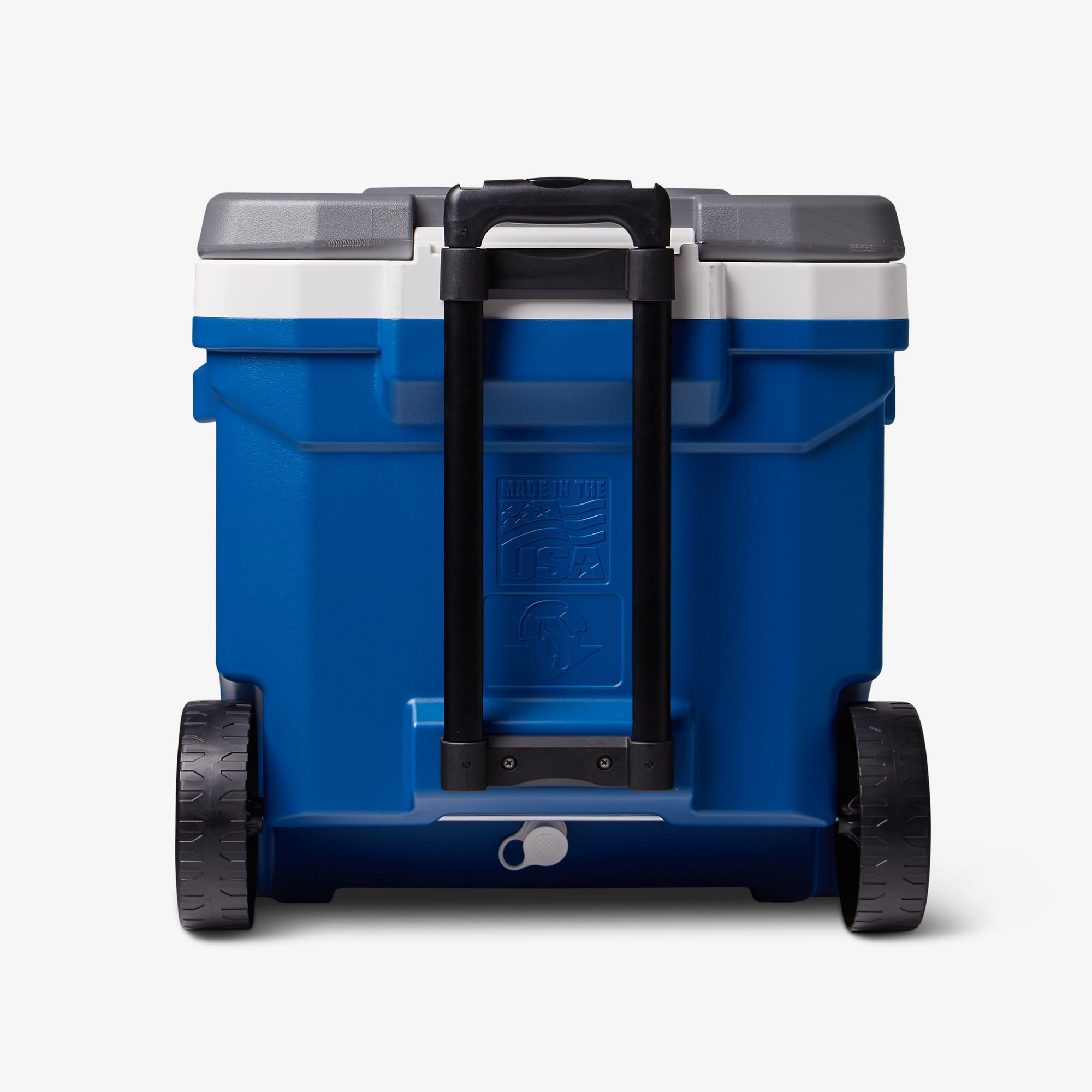 Latitude 60 Qt Roller Cooler Q9 - Blue - Back View