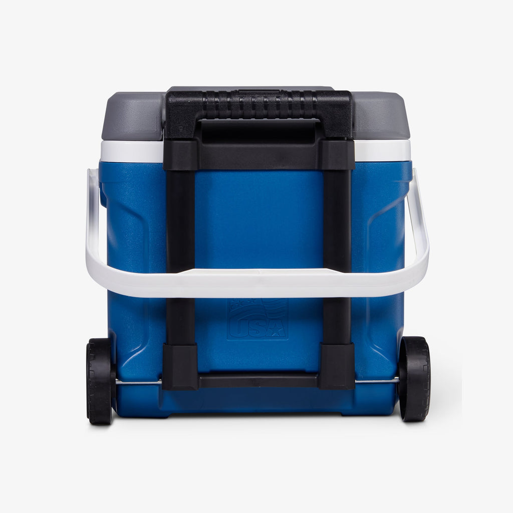 Latitude 16 Qt Roller Cooler Q2 - Blue - Back View
