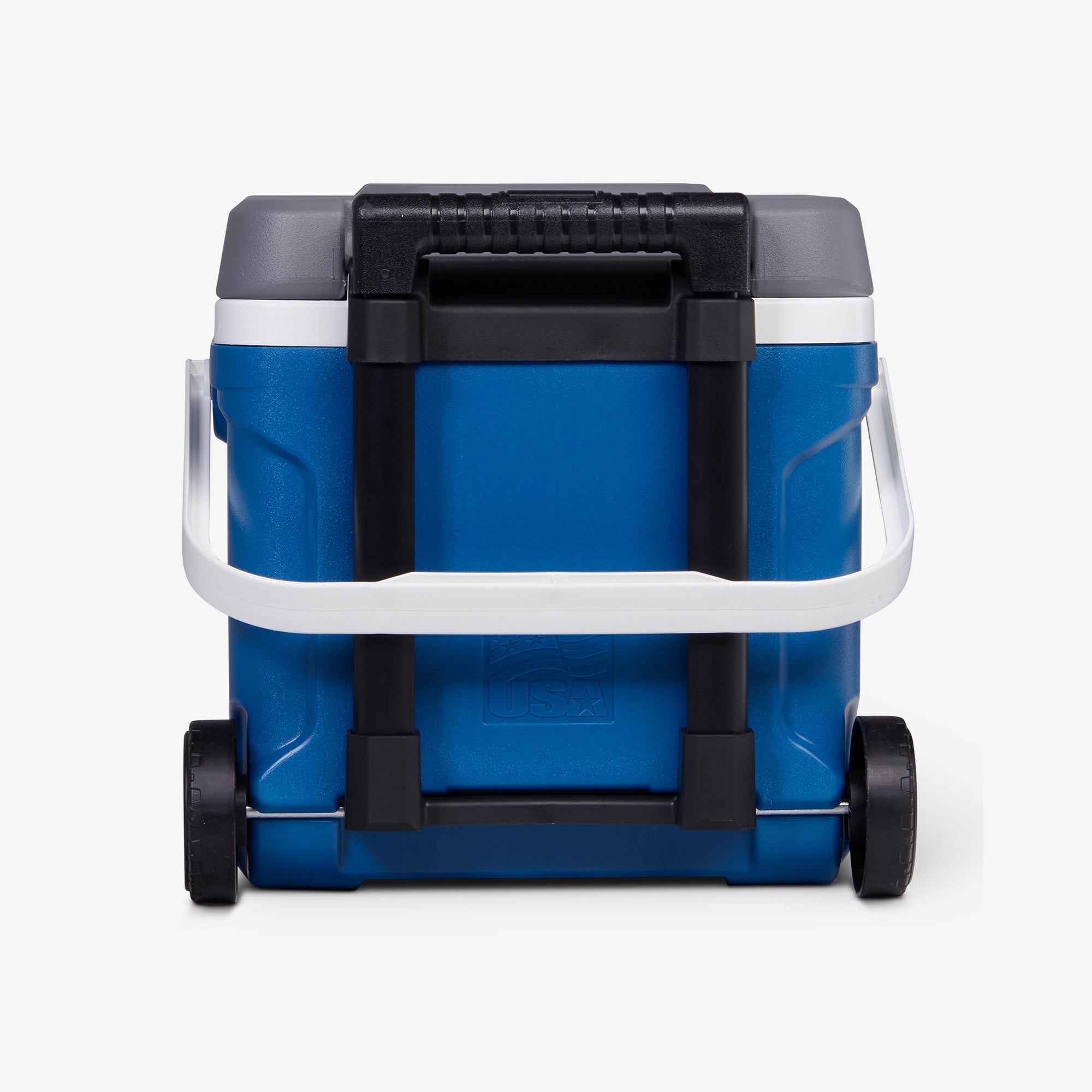 Latitude 16 Qt Roller Cooler Q2 - Blue - Back View
