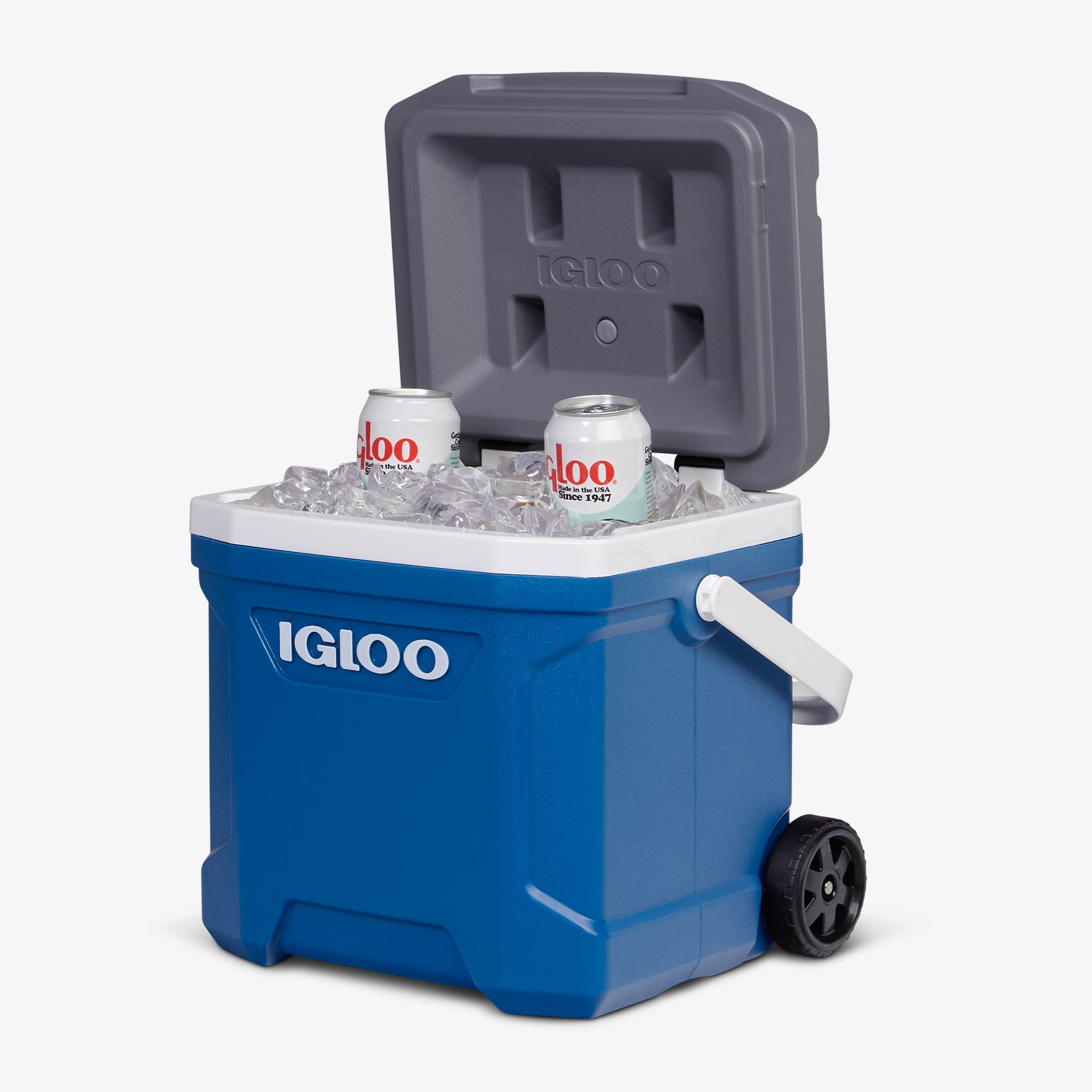 Latitude 16 Qt Roller Cooler Q2 - Blue - Product View