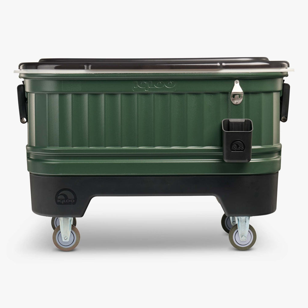 Party Bar 125 Qt Cooler P1 - Oil Green - Front View