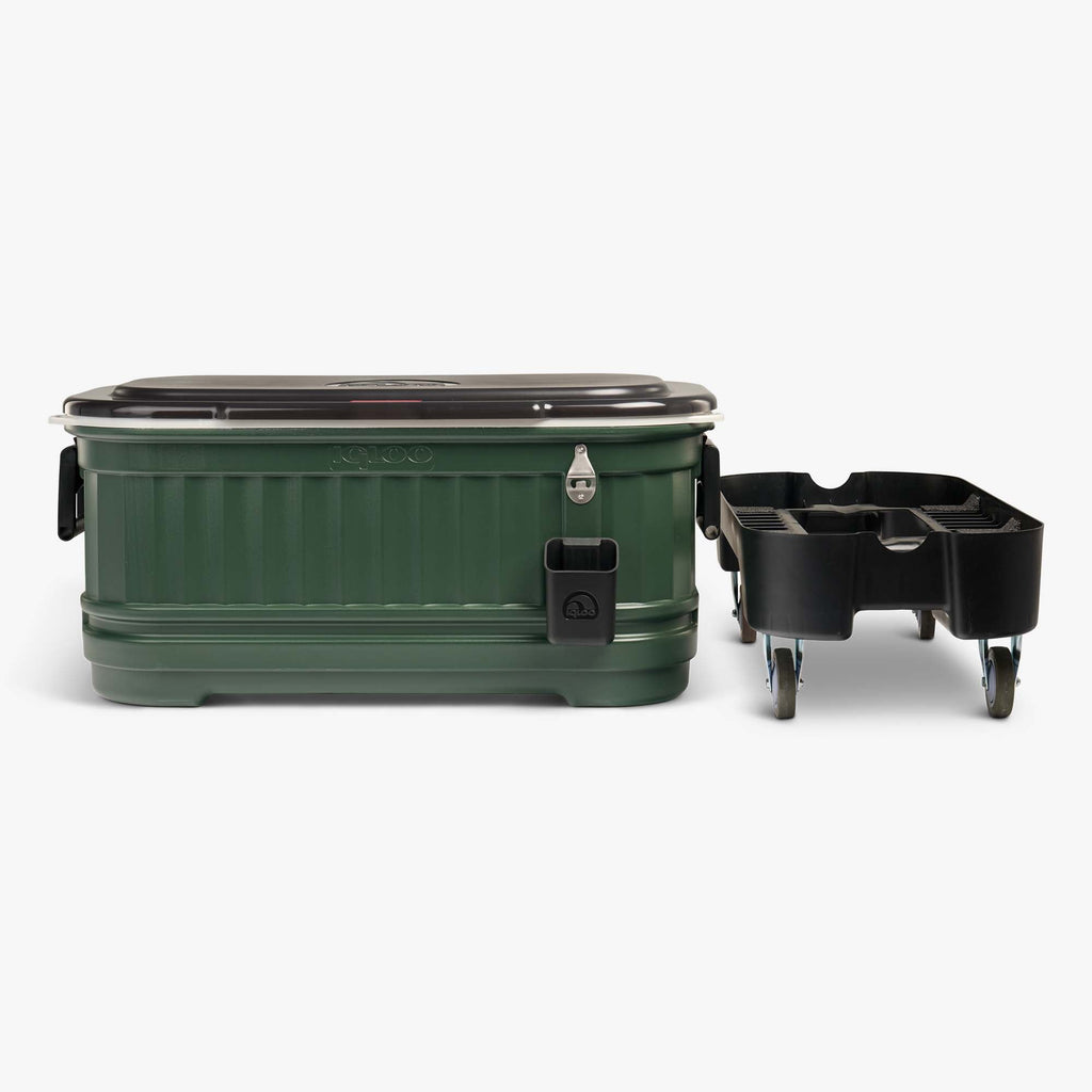Party Bar 125 Qt Cooler P1 - Oil Green - Strap View