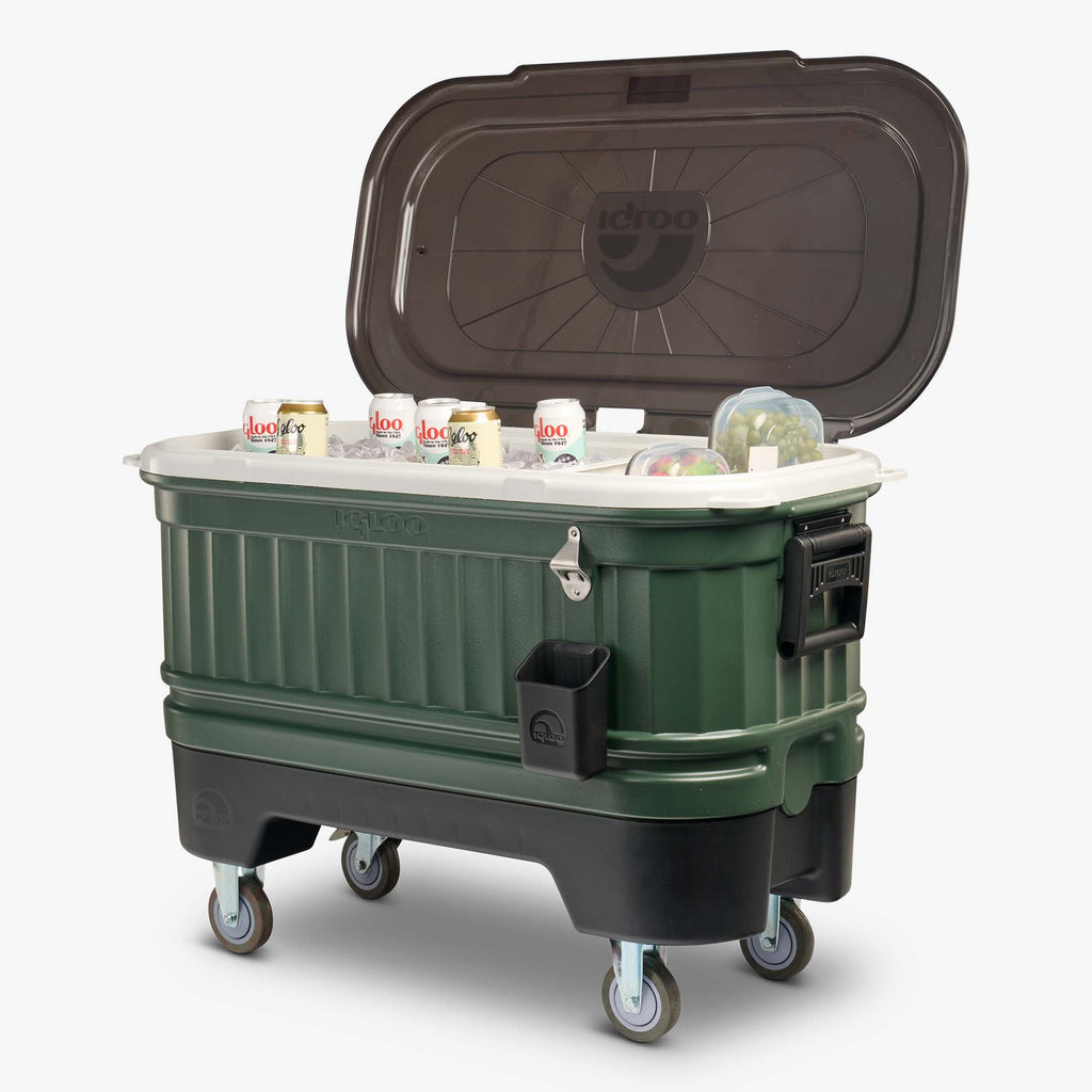 Party Bar 125 Qt Cooler P1 - Oil Green - Product View