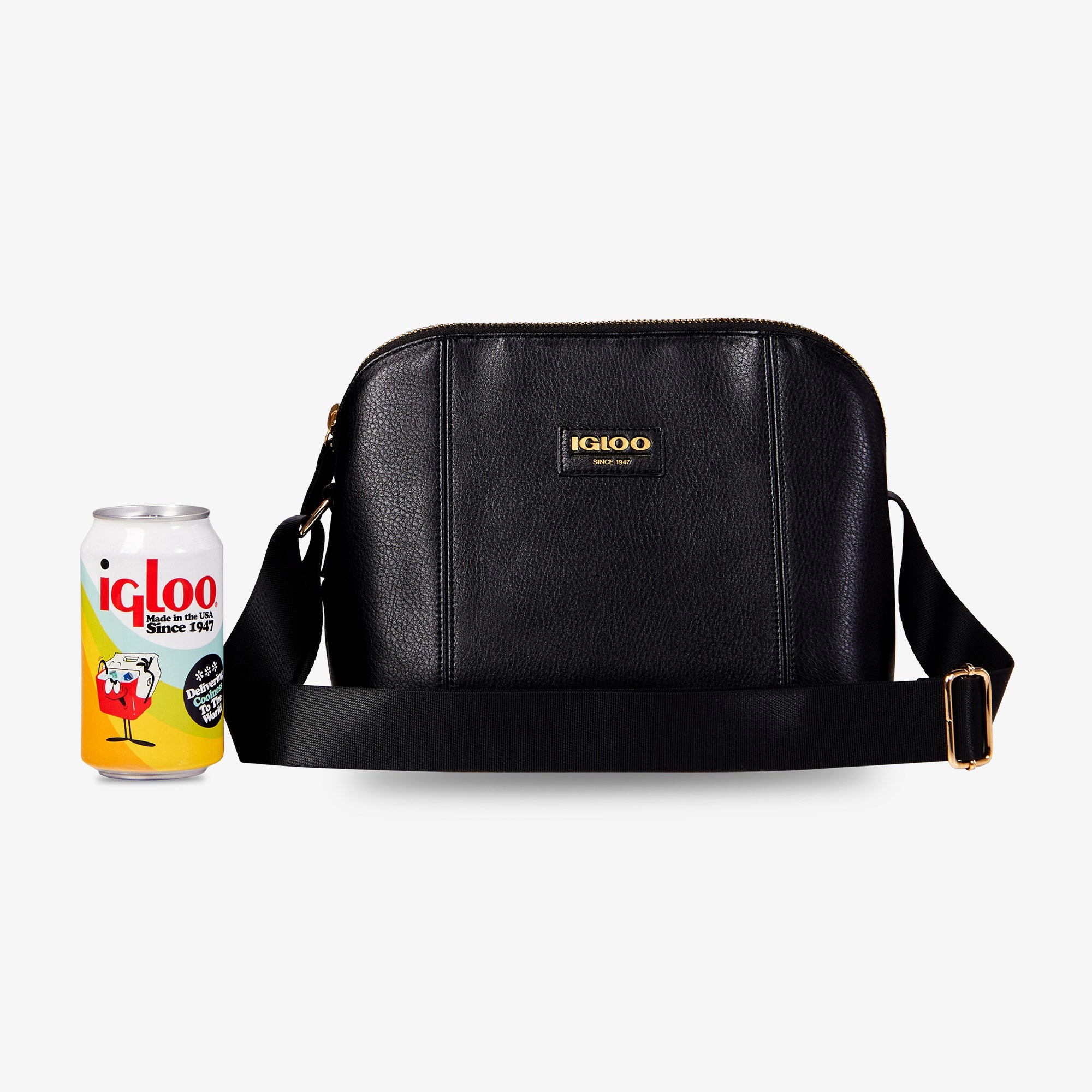 Igloo Luxe® Crossbody Cooler Bag B5 - Black - Size View