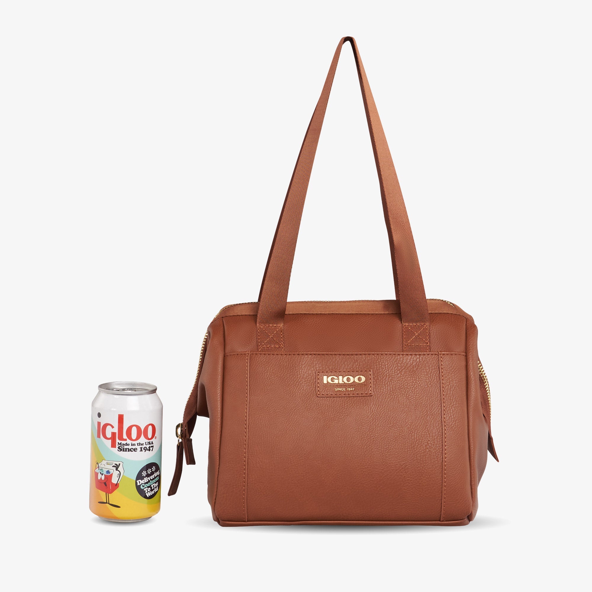 Igloo Luxe® Lunch Tote Cooler Bag S2 - Cognac - Product View