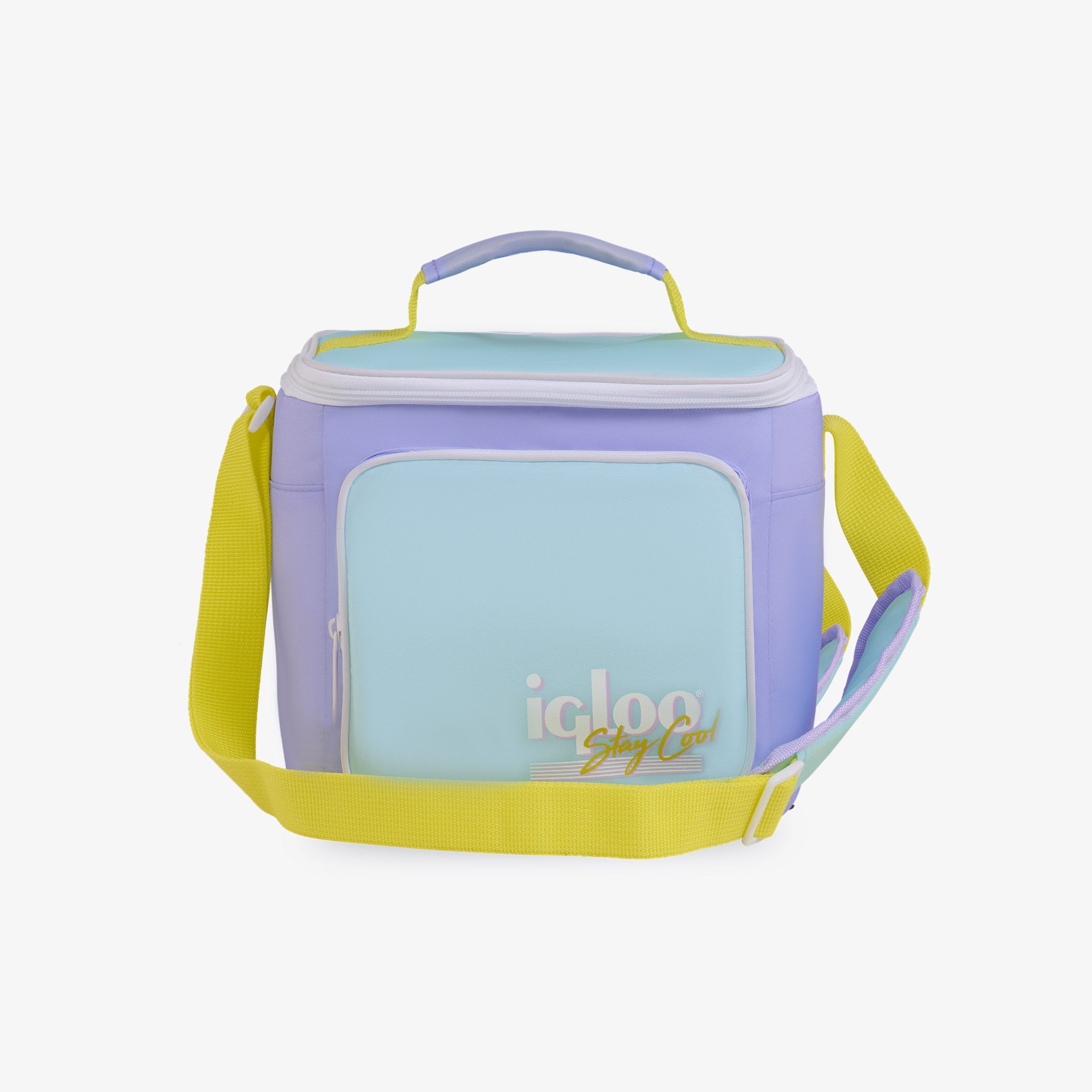 Retro Square Lunch Bag Z6 - Lilac - Front View