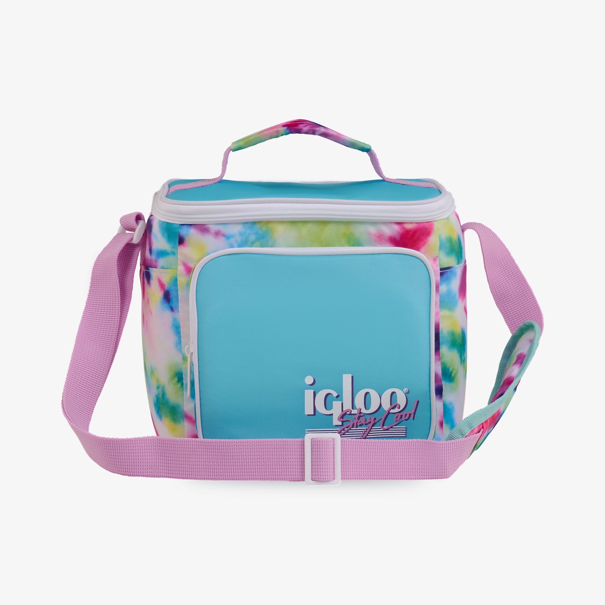 Retro Square Lunch Bag Z6 - Tie-Dye - Front View
