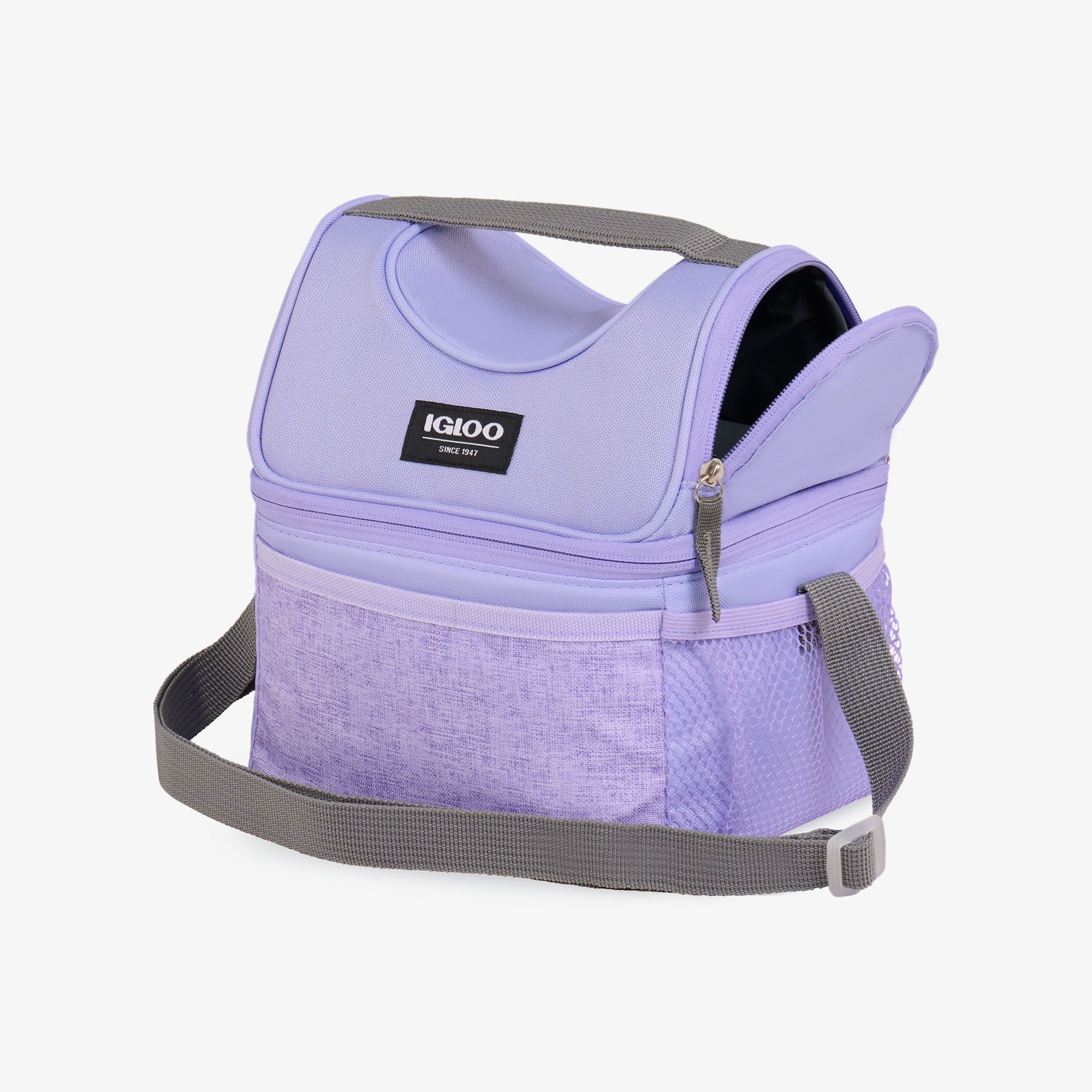 Kids Everyday Lunch Gripper Cooler Bag G0 - Lilac - Open View