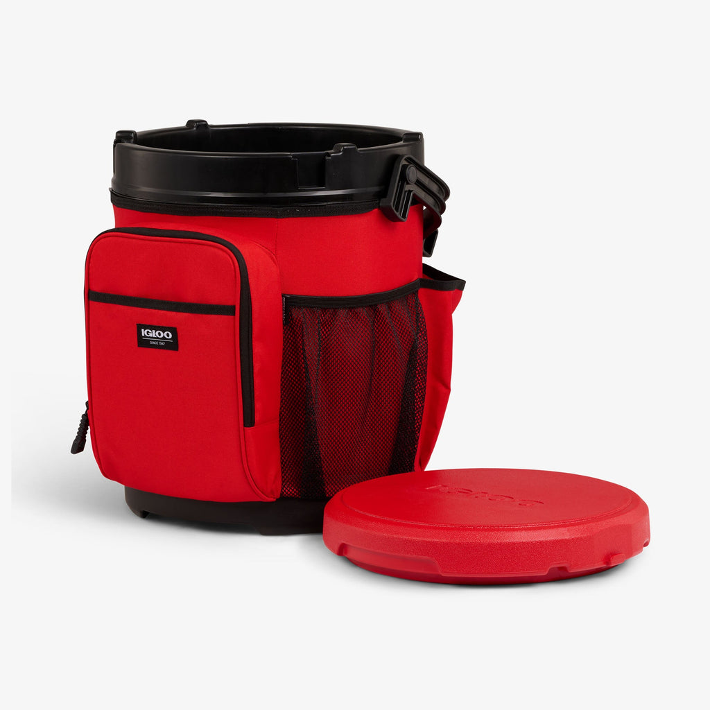 20 Qt Cooler Bucket A6 - Red Heat - Open View