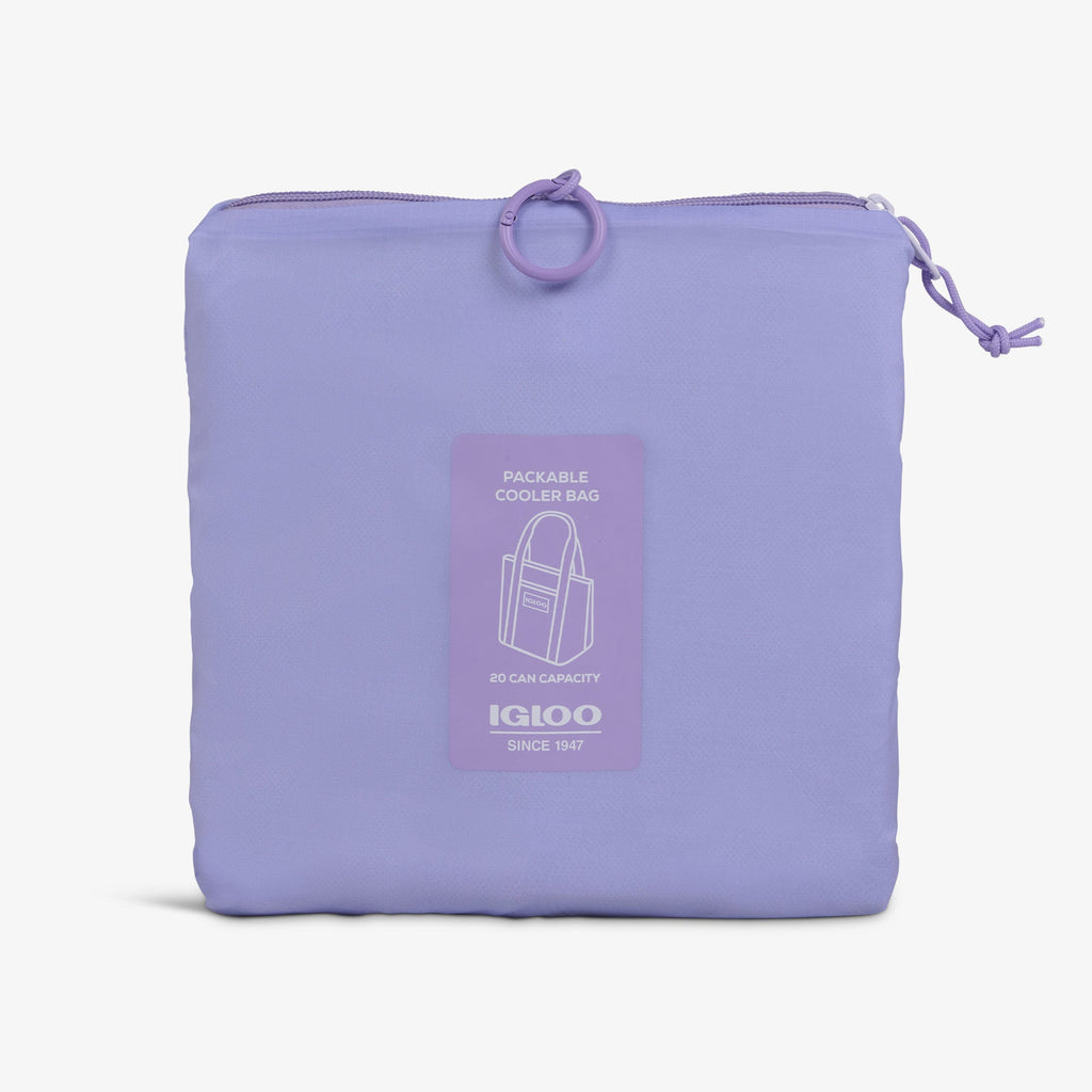 Packable Puffer 20-Can Cooler Bag Z6 - Lilac - Product View