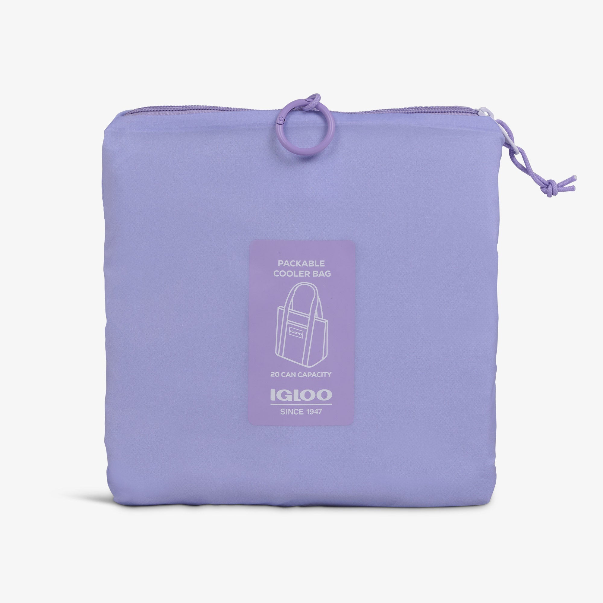 Packable Puffer 20-Can Cooler Bag Z6 - Lilac - Product View
