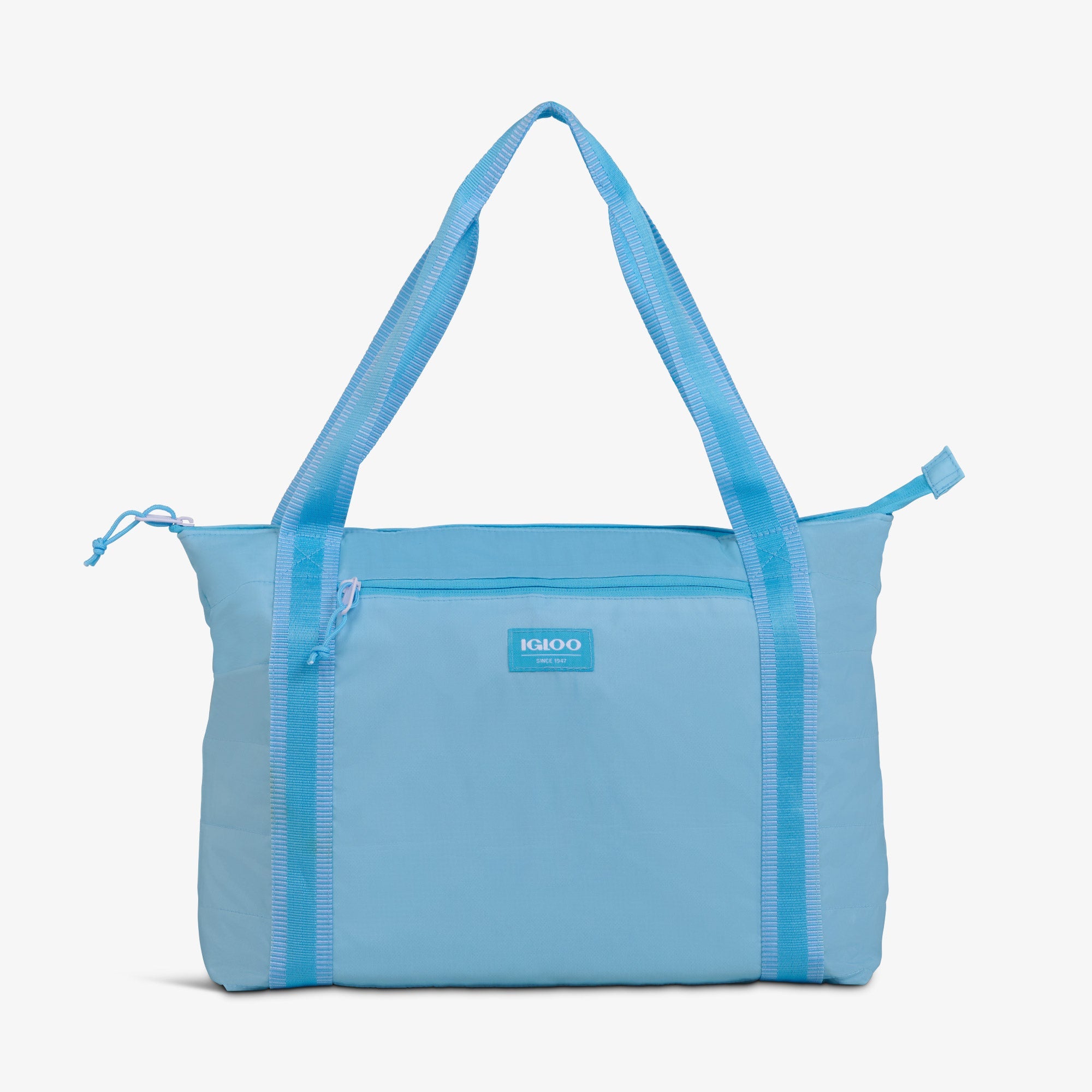 Packable Puffer 20-Can Cooler Bag Z6 - Powder Blue - Front View