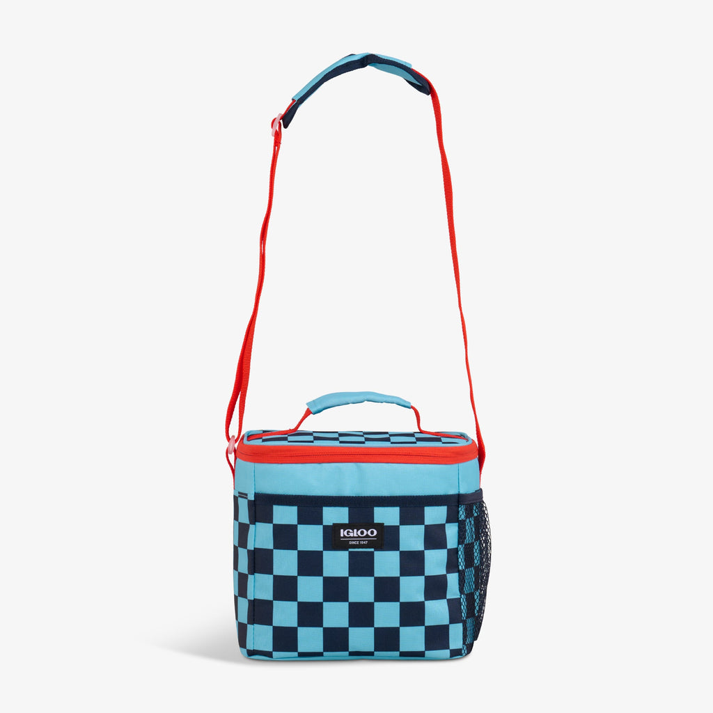 Kids Square Lunch Bag Q1 - Checkers - Strap View