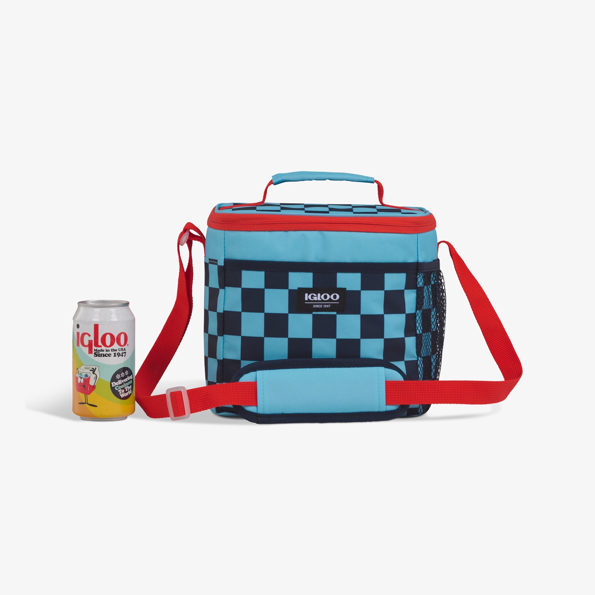 Kids Square Lunch Bag Q1 - Checkers - Size View