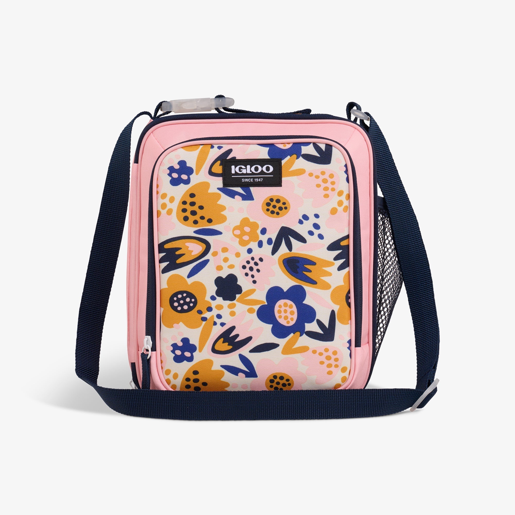 Kids Everyday Lunch Vertical Cooler Bag E2 - Floral - Front View