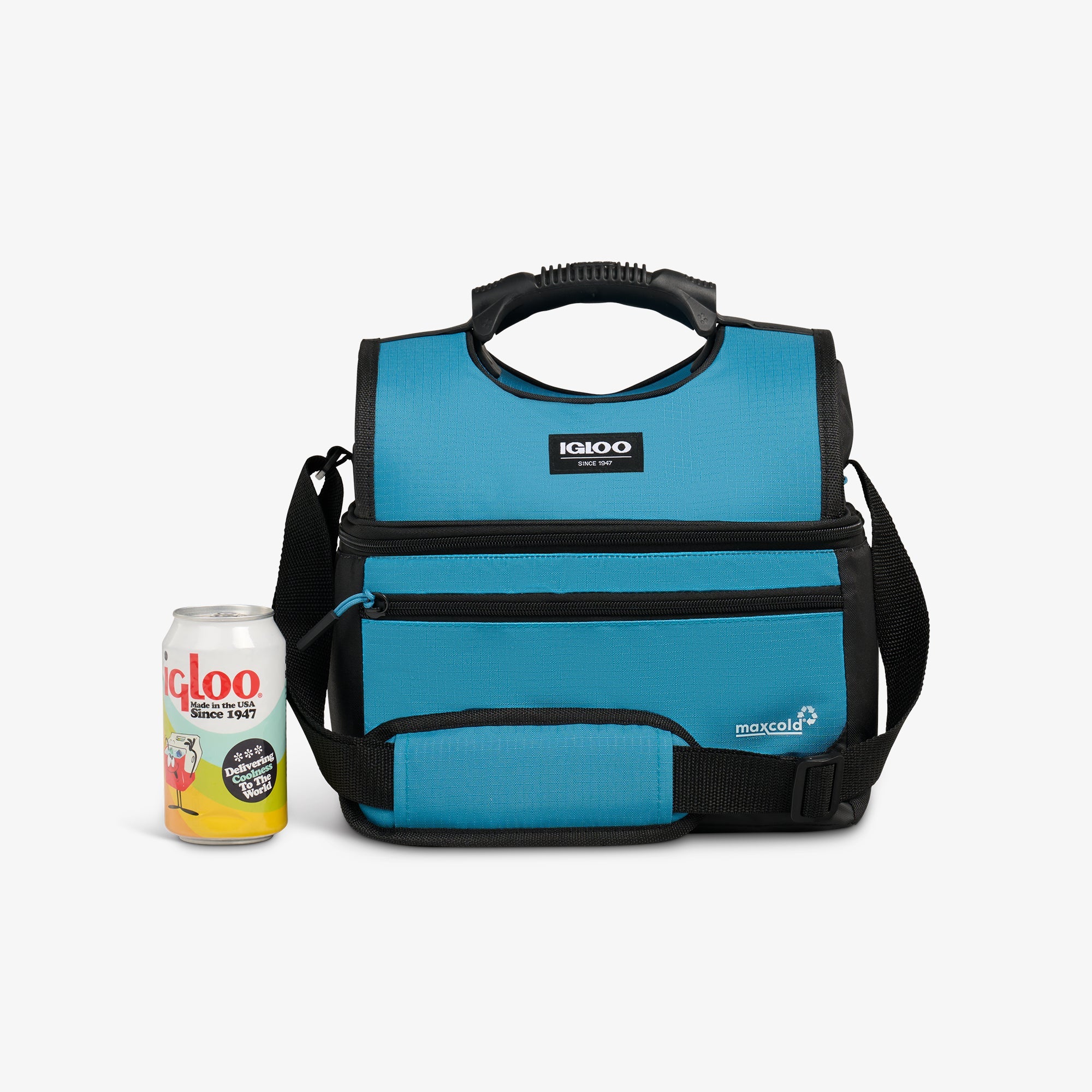 Latitude Gripper 16-Can Cooler Bag J7 - Modern Blue - Size View
