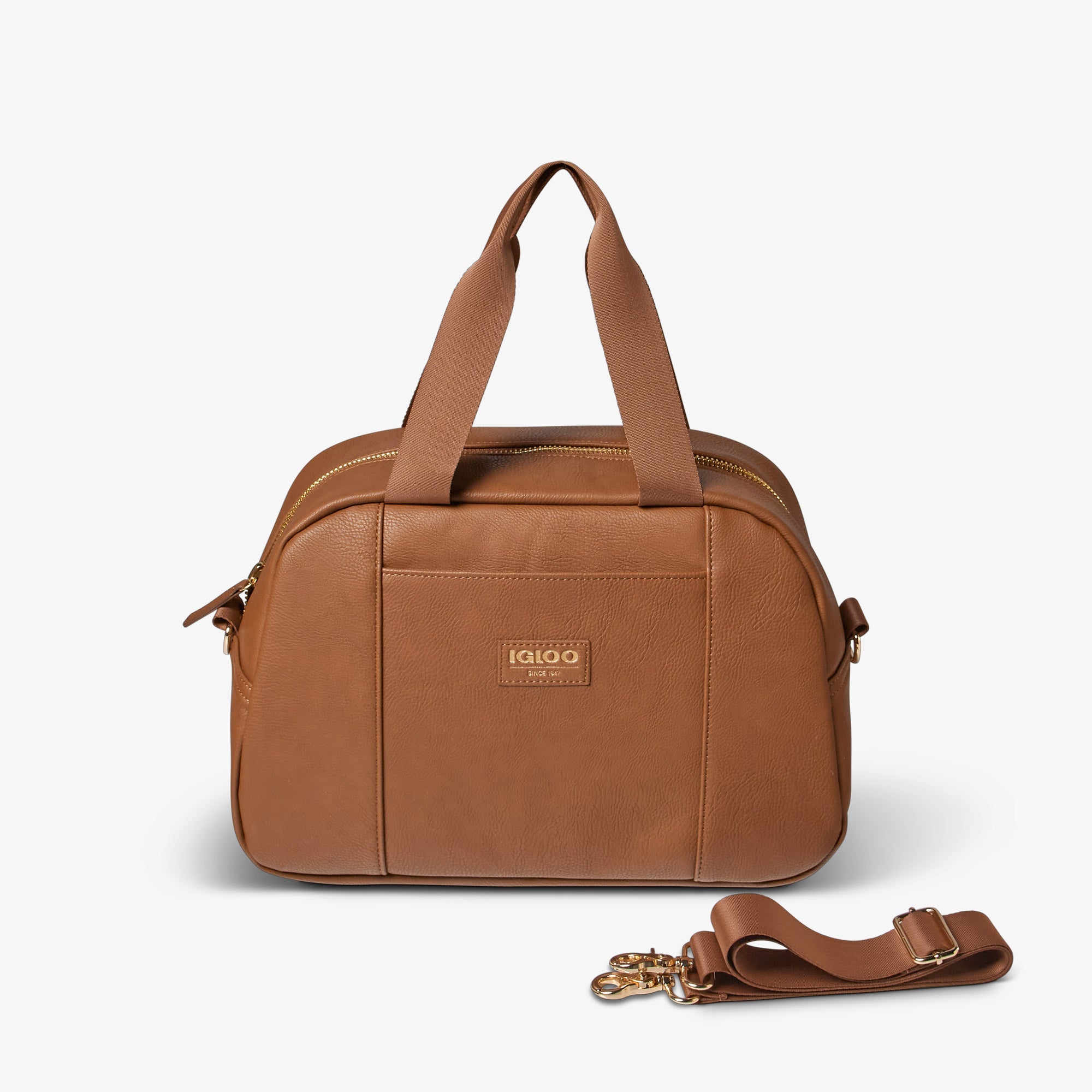 Igloo Luxe® Satchel Cooler Bag O4 - Cognac - Product View