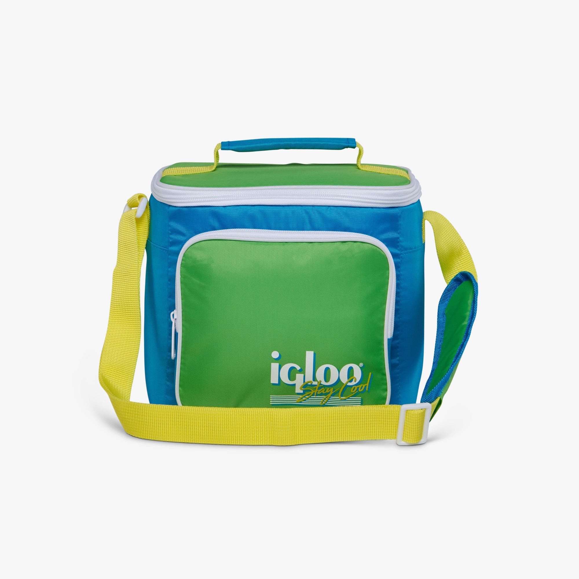 Retro Square Lunch Bag Z6 - Fiesta Blue - Front View