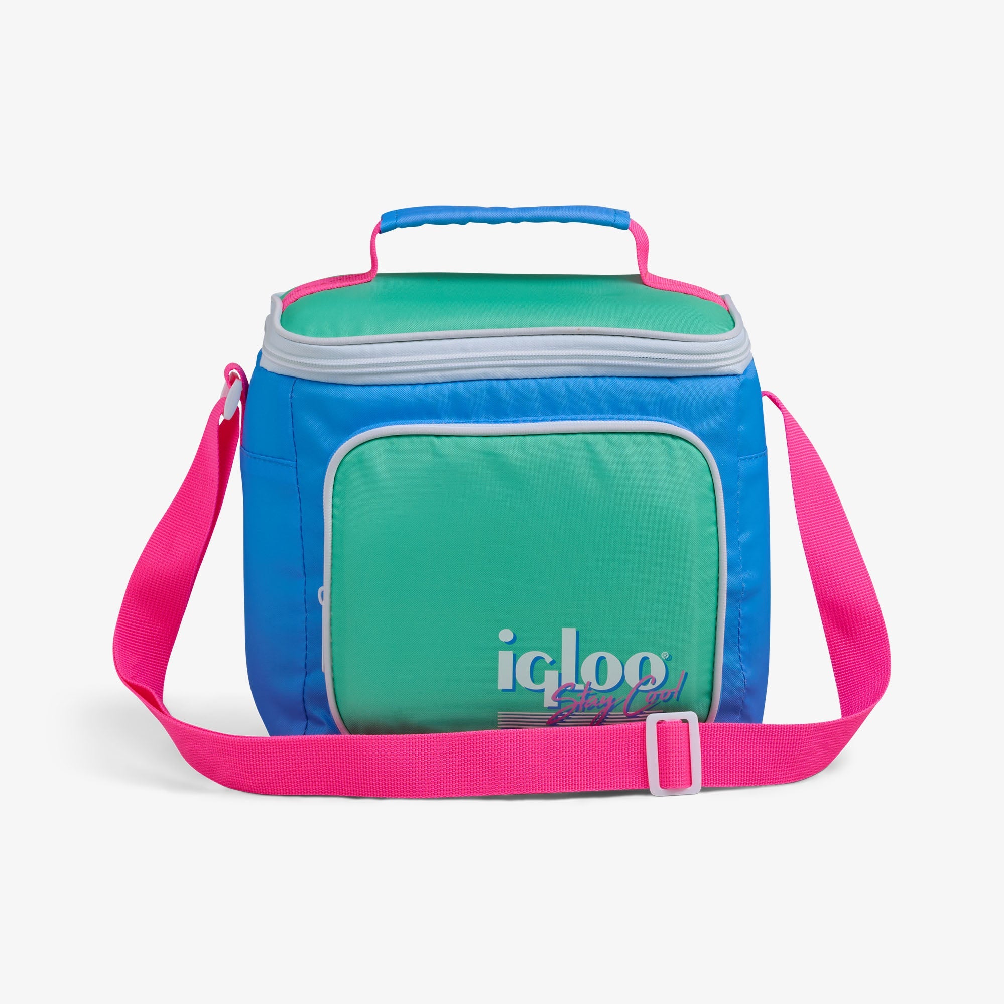 Retro Square Lunch Bag Z6 - Carolina Blue - Front View