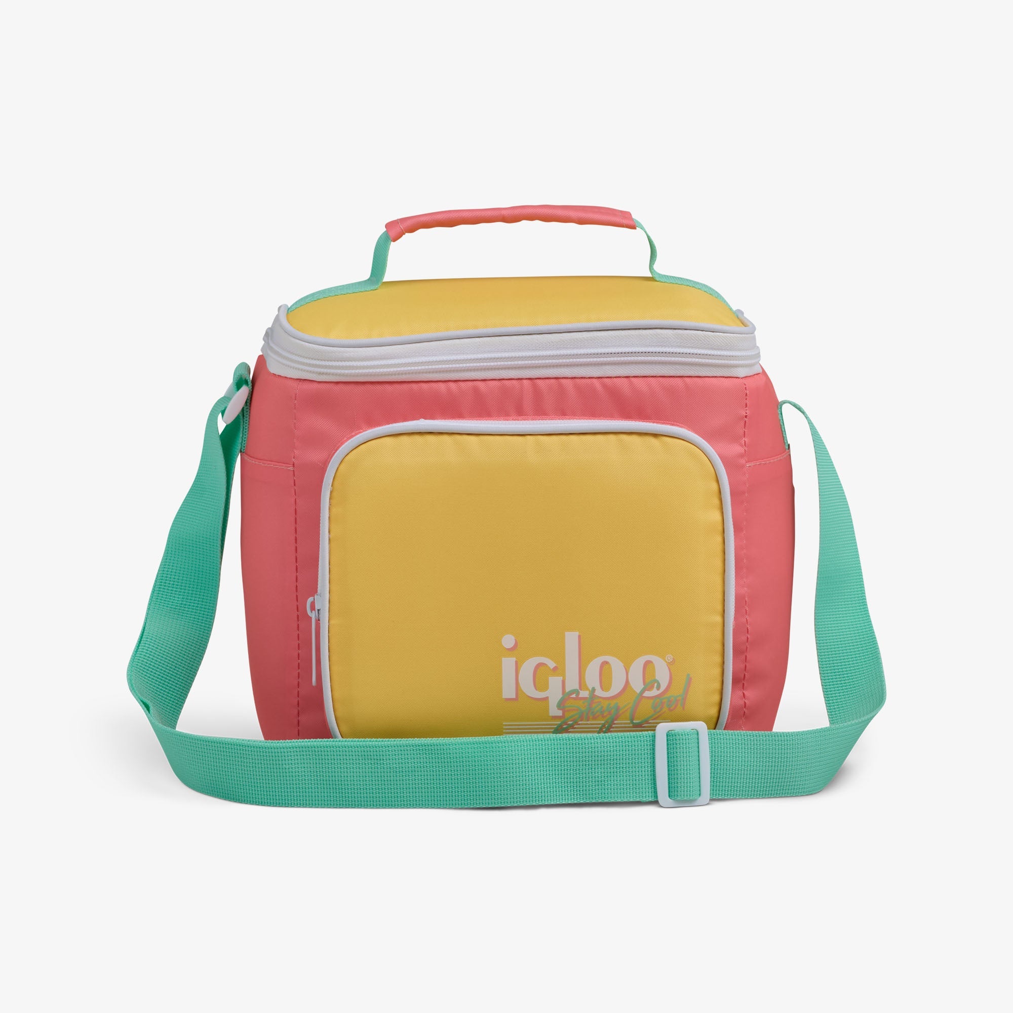 Retro Square Lunch Bag Z6 - Flamingo - Front View
