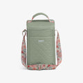 Floral MaxCold® DUO Vertical Crossbody Cooler Bag U3 - Sage - Front View