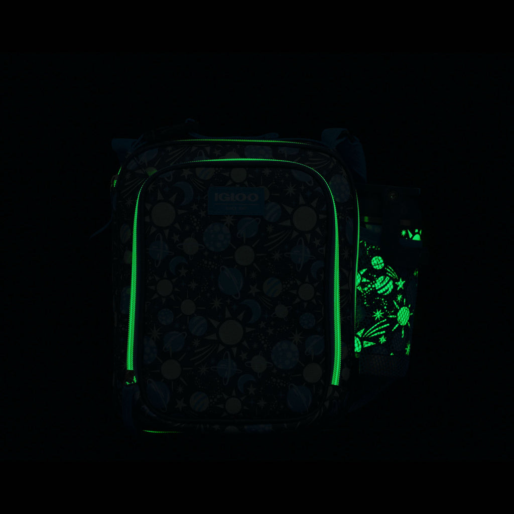 Kids Lunch Glow Vertical Cooler + Bento Box L4 - Cosmic Glow - Product View