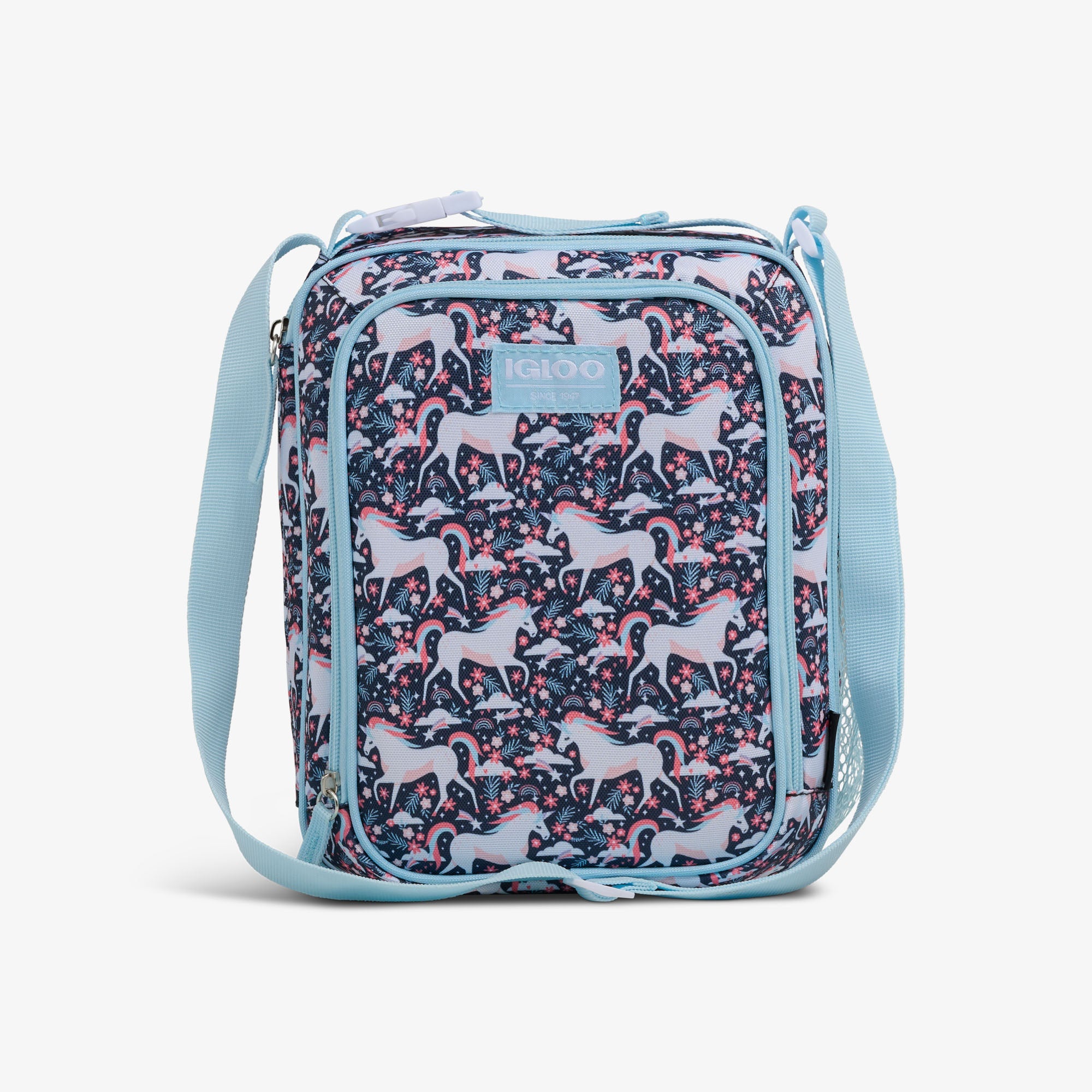 Kids Lunch Vertical Cooler + Bento Box G2 - Unicorns - Front View
