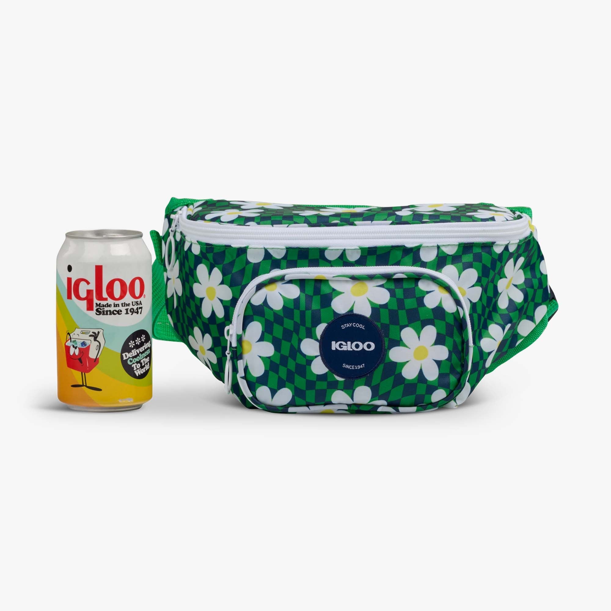 Retro Fanny Pack Y2 - Psychedelic Daisy - Size View