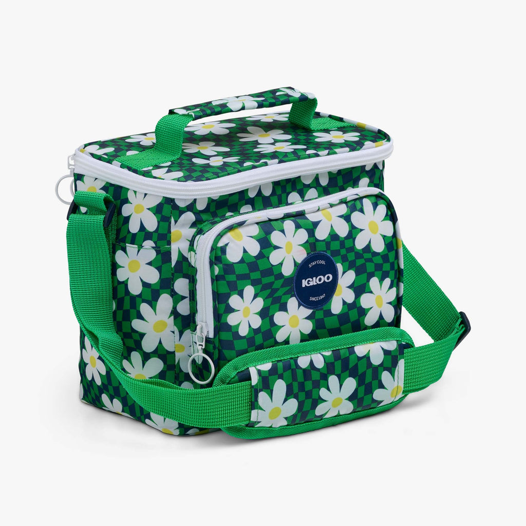 Retro Square Lunch Bag Z6 - Psychedelic Daisy - Product View