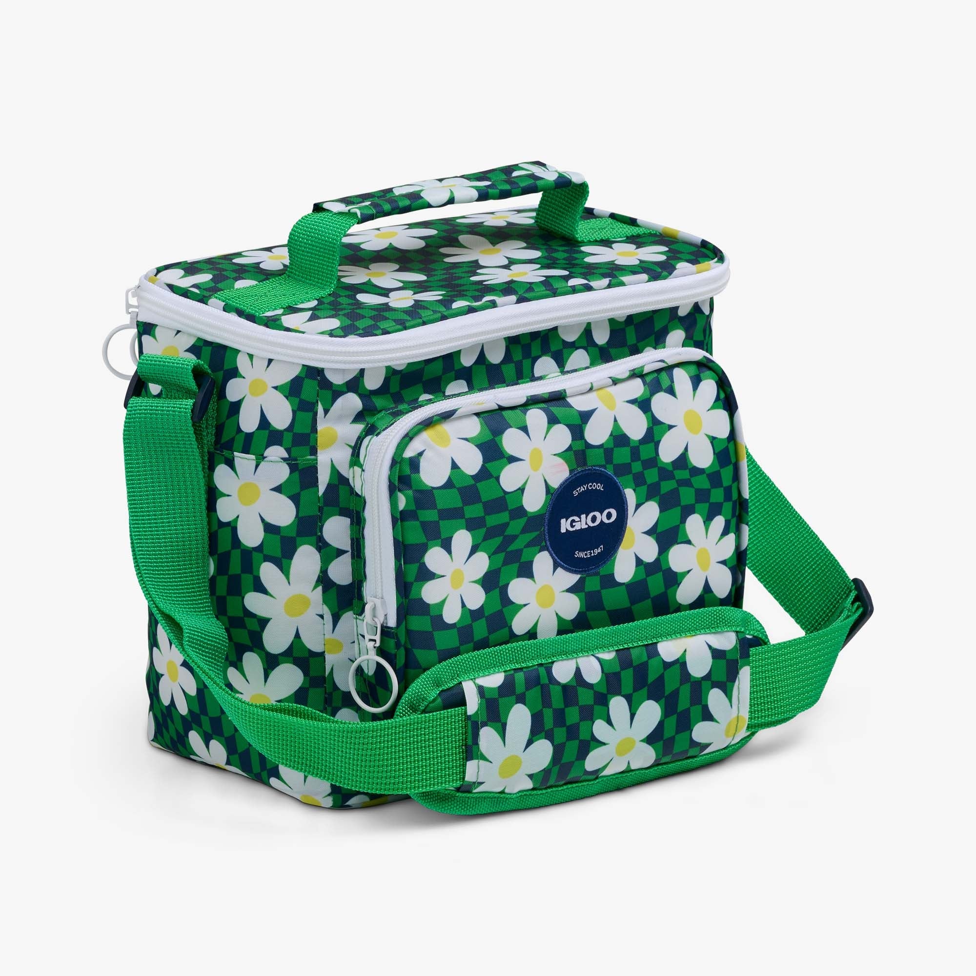 Retro Square Lunch Bag Z6 - Psychedelic Daisy - Product View