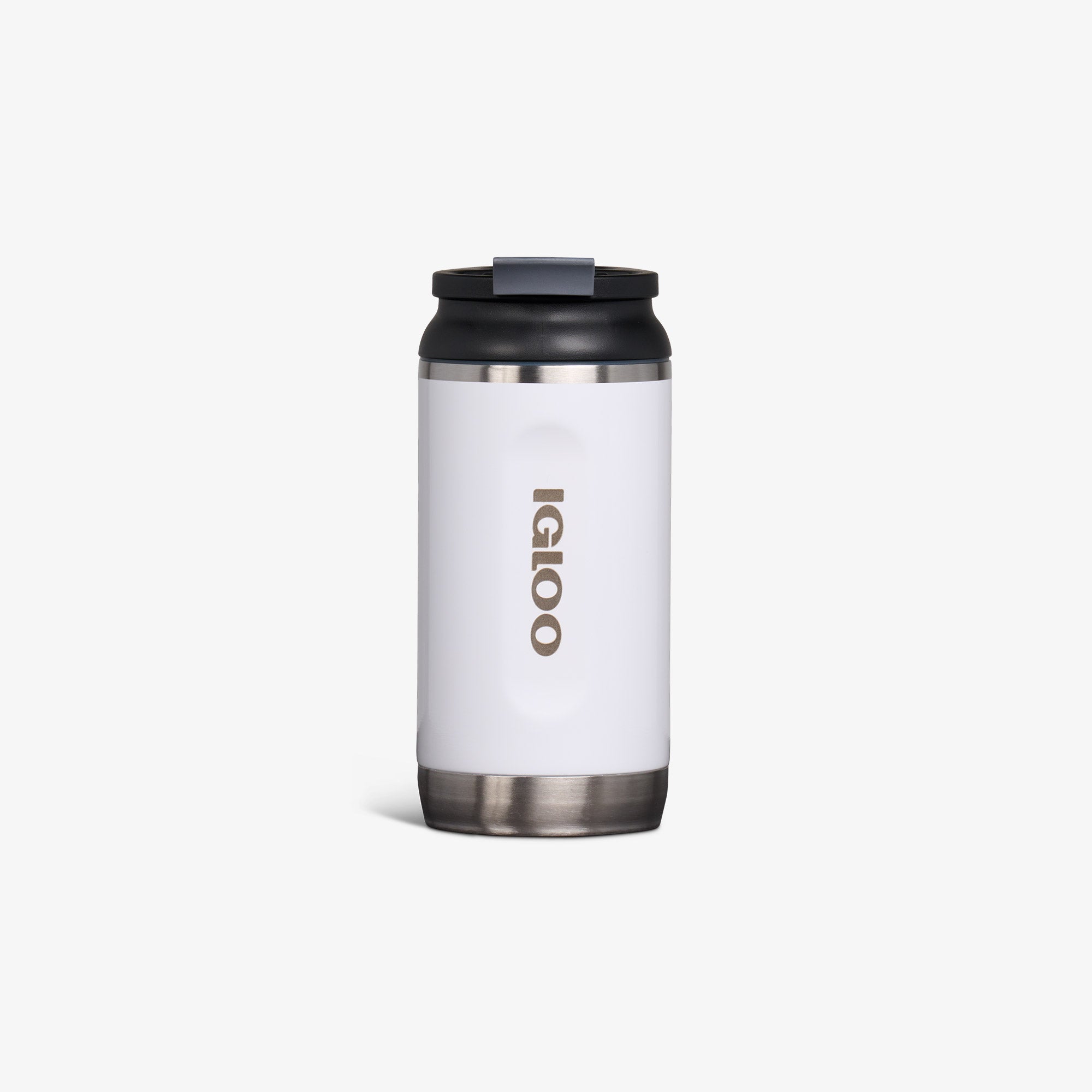 12 Oz Flip ‘n’ Sip Tumbler O3 - Gloss White - Front View