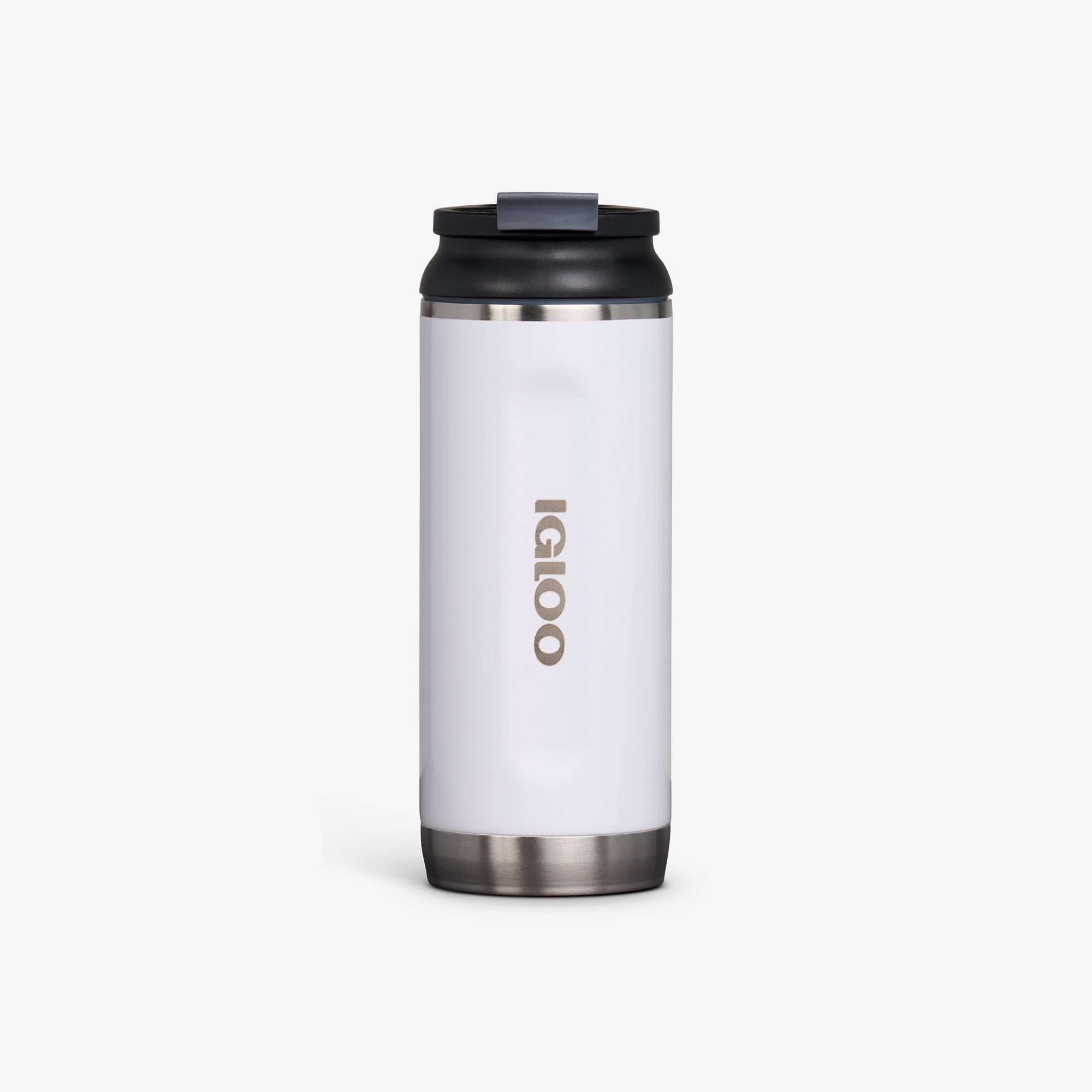 16 Oz Flip ‘n’ Sip Tumbler L5 - Gloss White - Front View