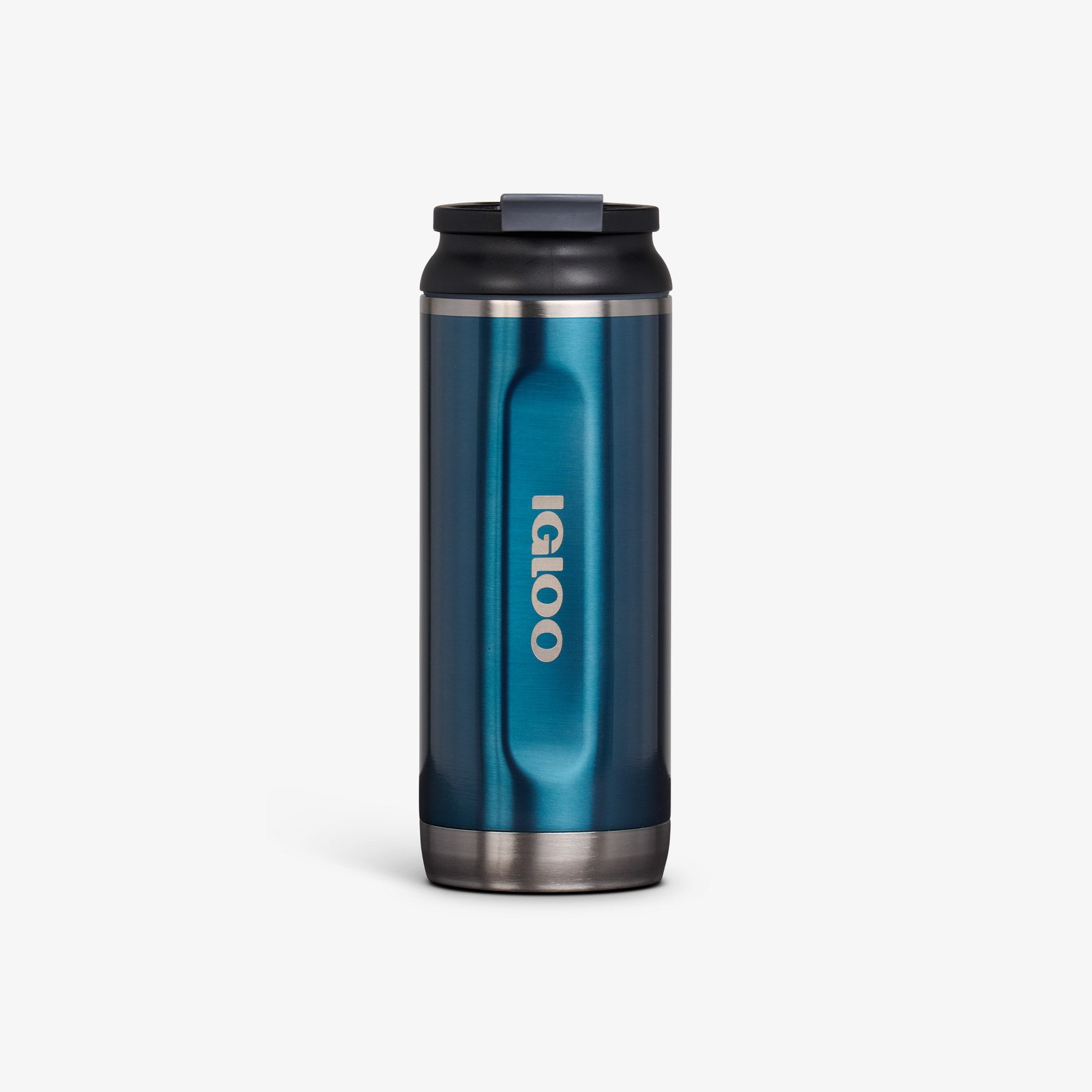 16 Oz Flip ‘n’ Sip Tumbler L5 - Gloss Modern Blue - Front View