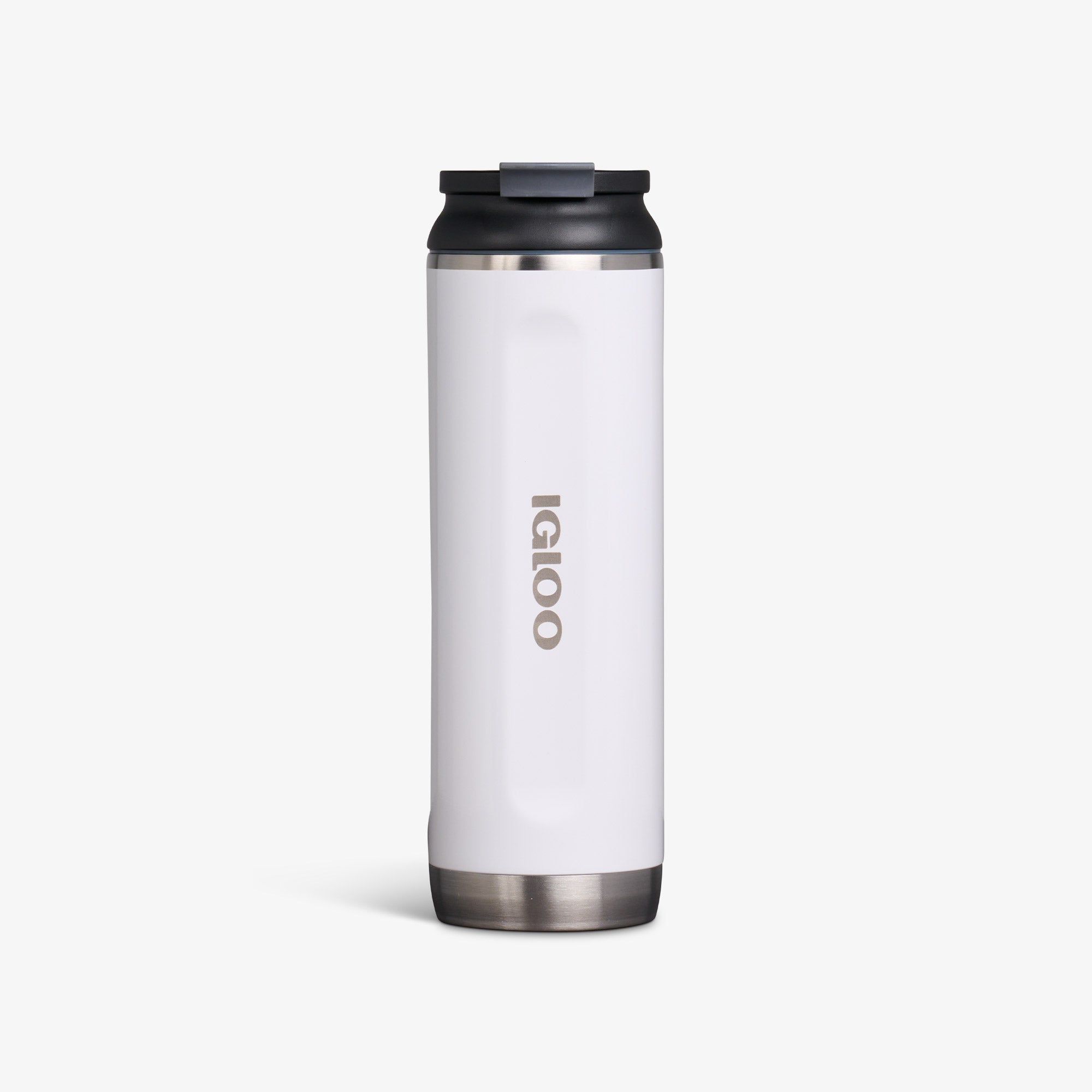 20 Oz Flip ‘n’ Sip Tumbler O5 - Gloss White - Front View