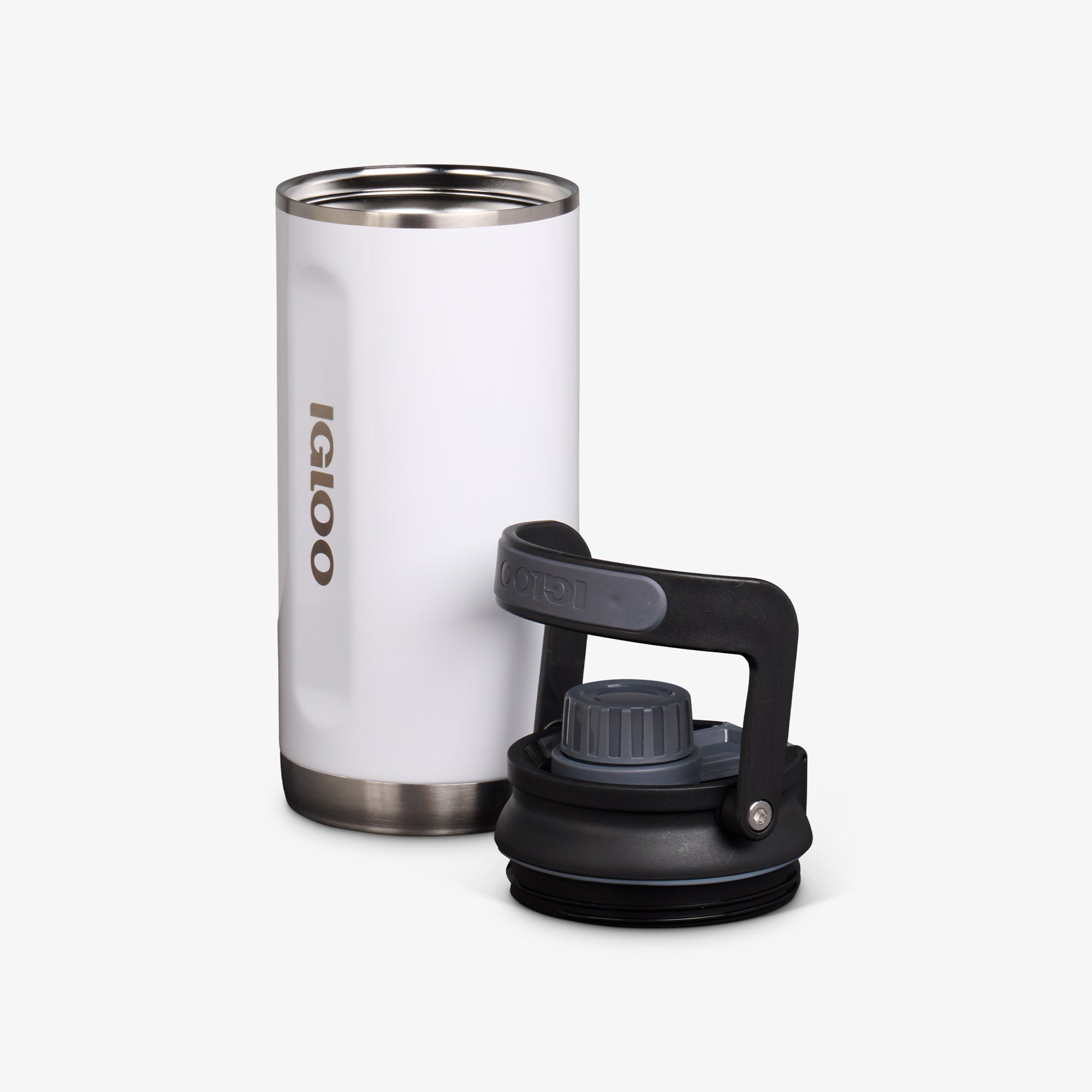 36 Oz Twist ‘n’ Chug Bottle M9 - Gloss White - Open View