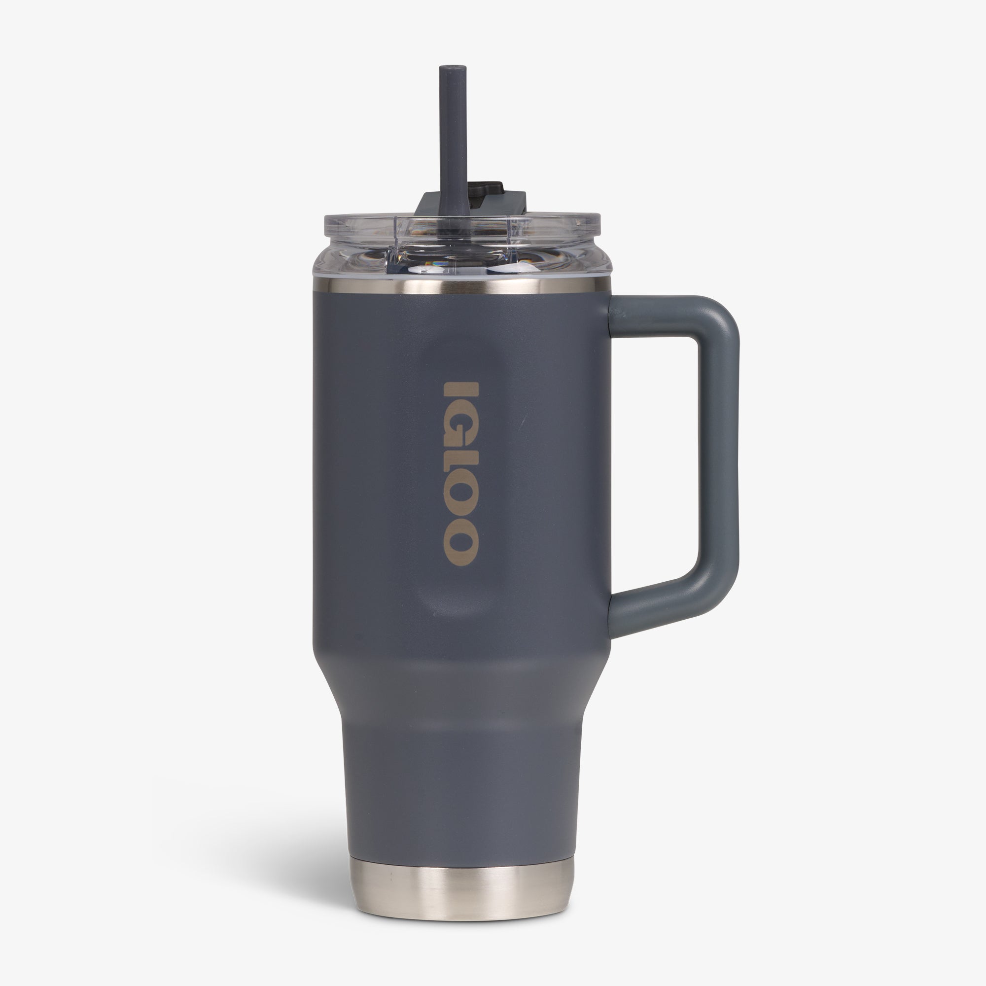 32 Oz Flip ‘n’ Sip Travel Mug B4 - Carbonite - Carbonite - Custom - Strap View