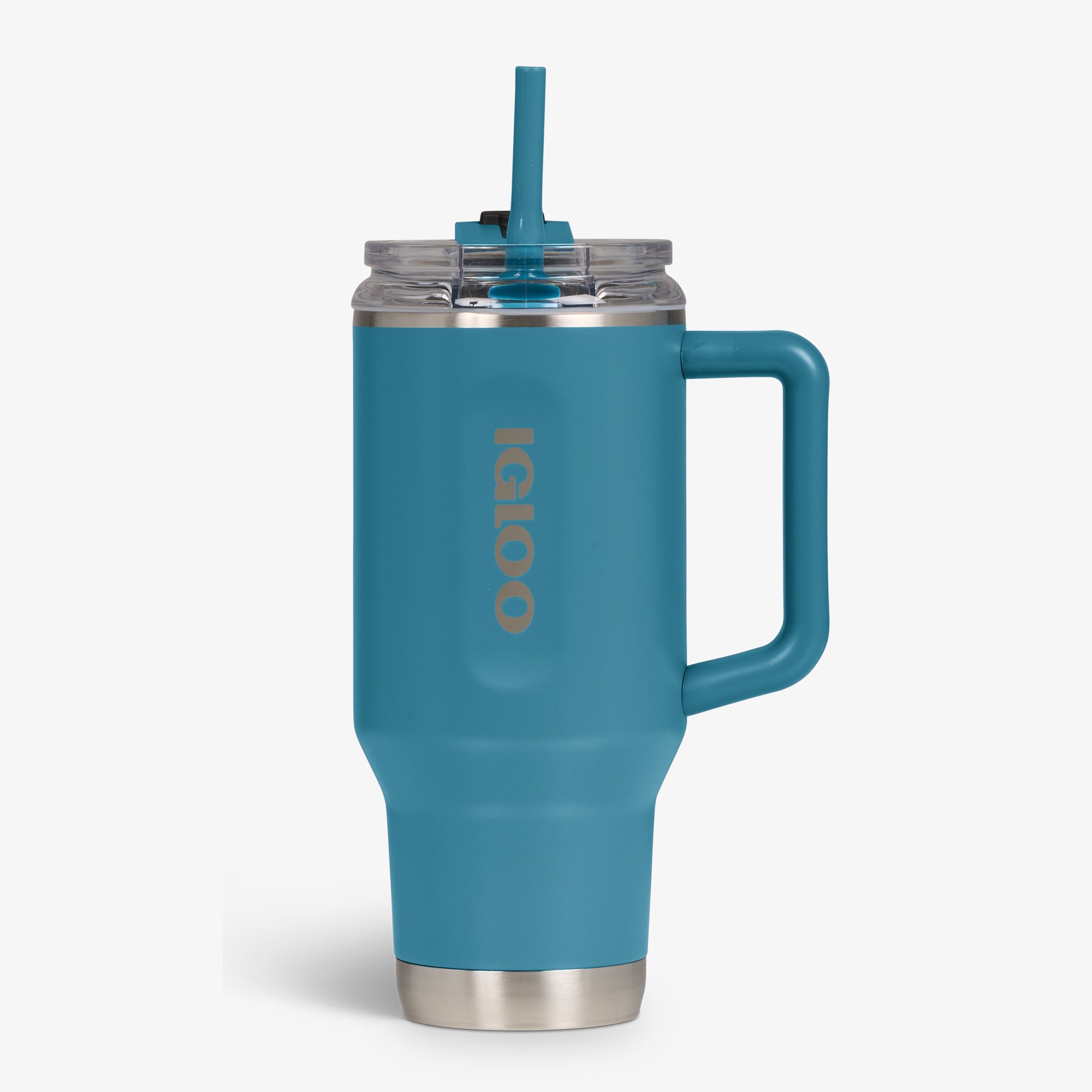 32 Oz Flip ‘n’ Sip Travel Mug B4 - Modern Blue - Strap View
