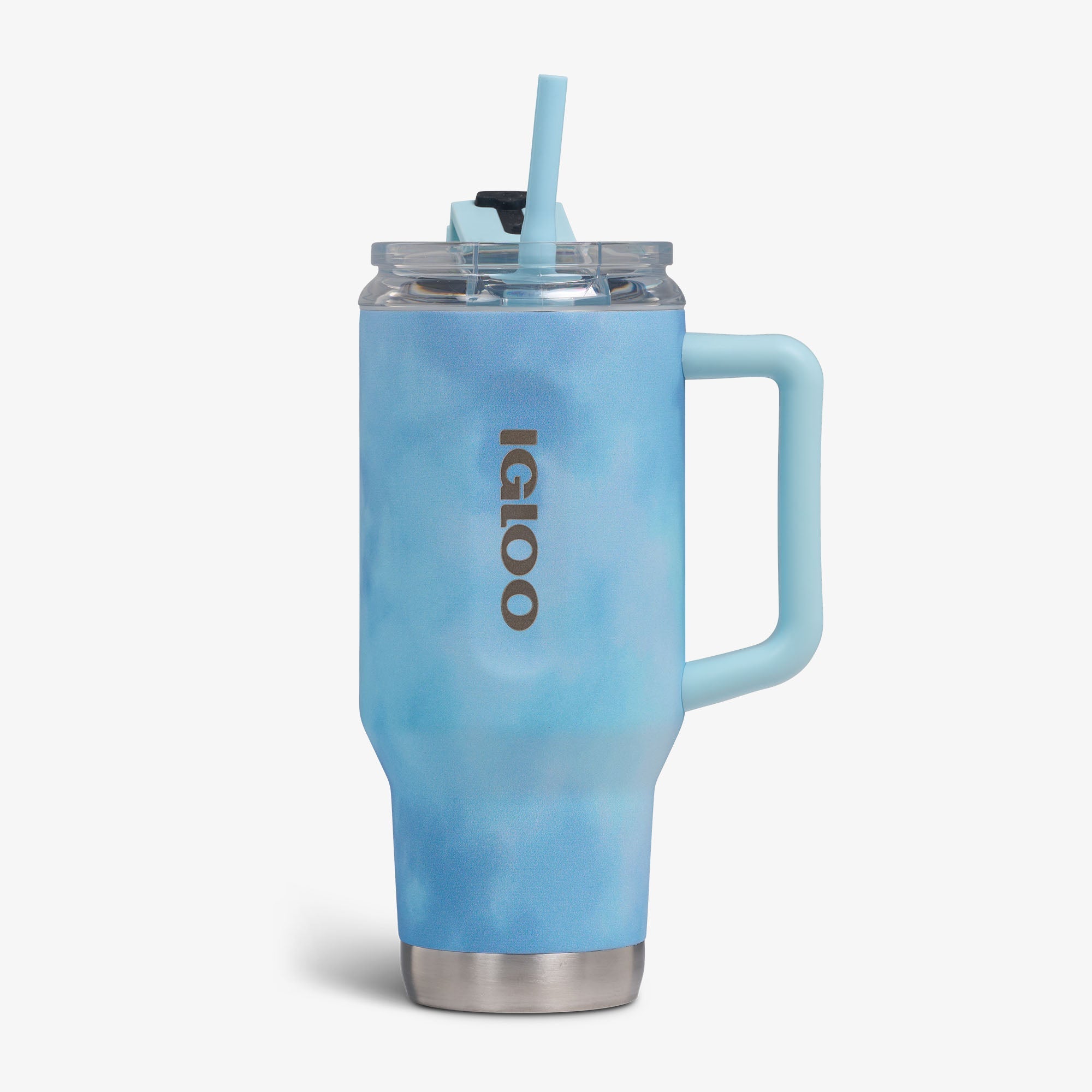 32 Oz Flip ‘n’ Sip Travel Mug B4 - Cloud Powder Blue - Front View